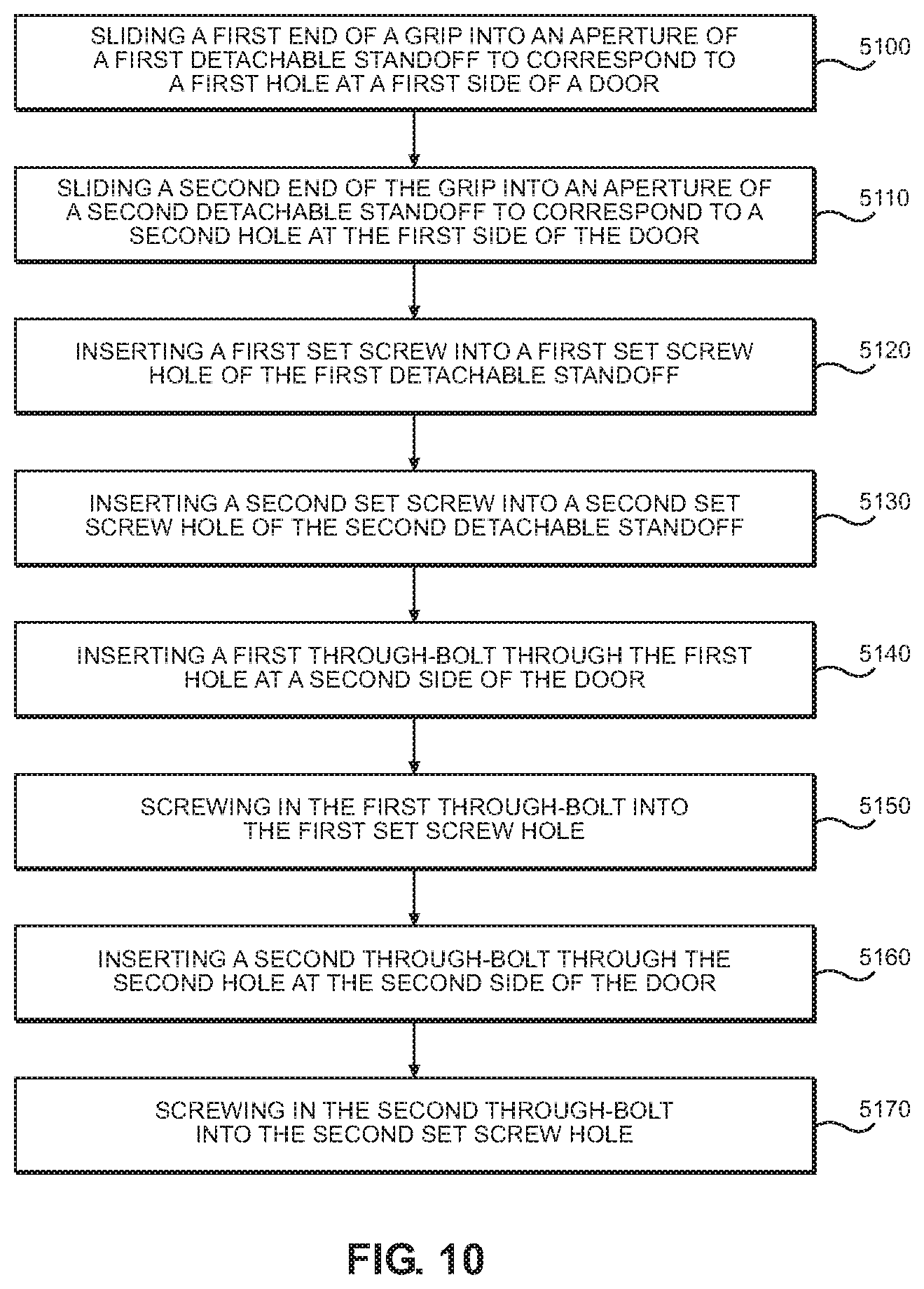 Patent US12139932 Figure 8 – Adjustable and configurable bent door pull