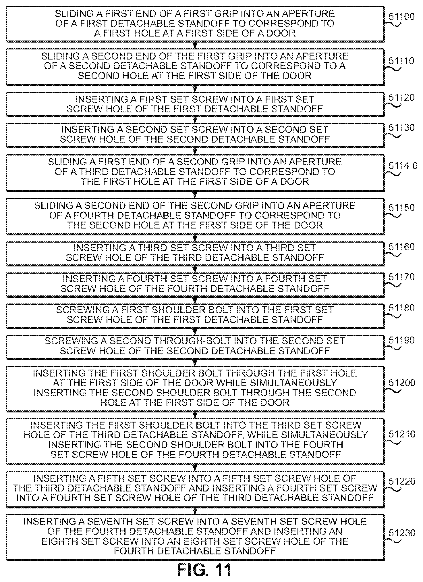 Patent US12139932 Figure 9 – Adjustable and configurable bent door pull