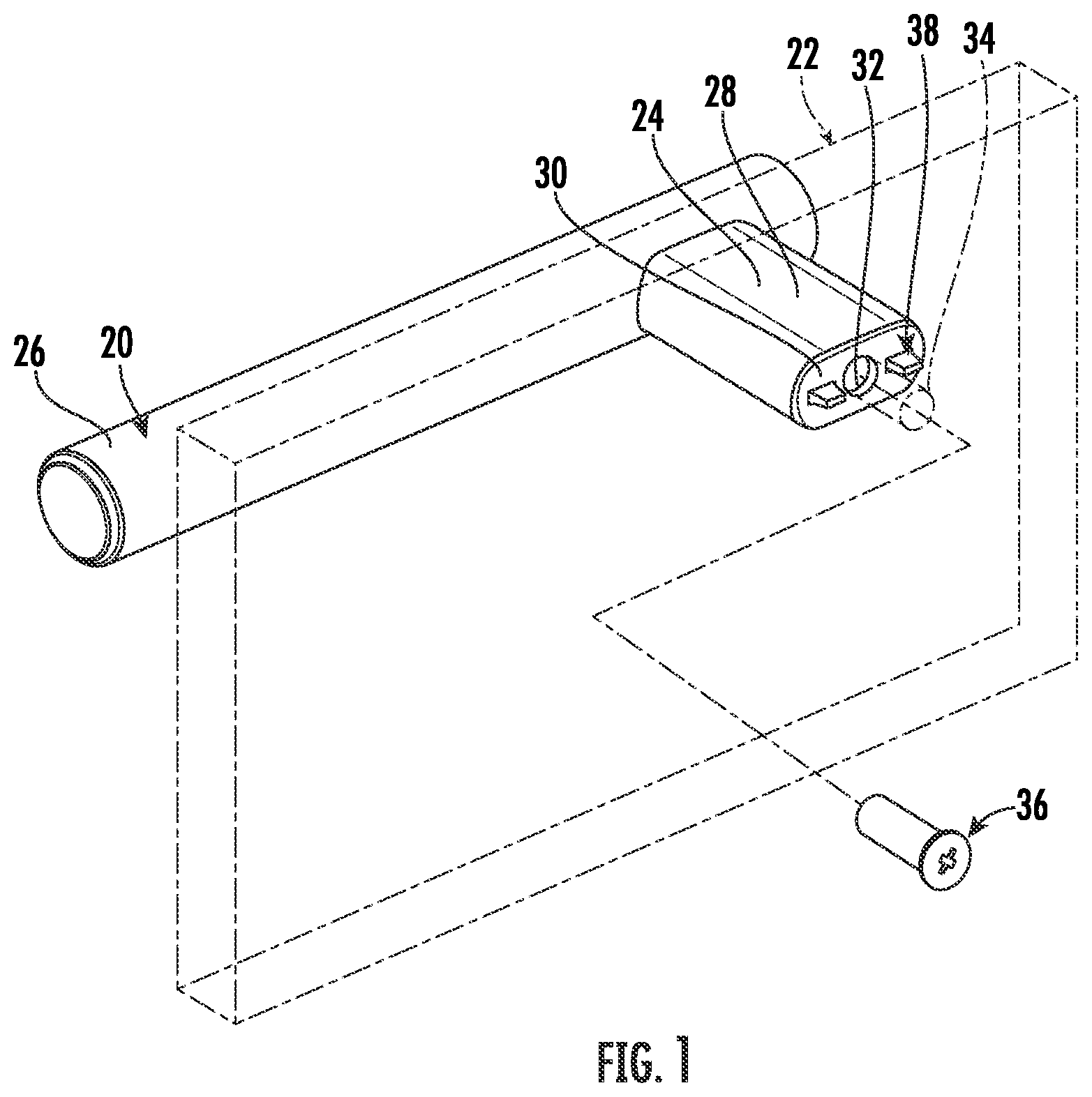 Patent US12139933 Figure 1 – Cabinetry handle