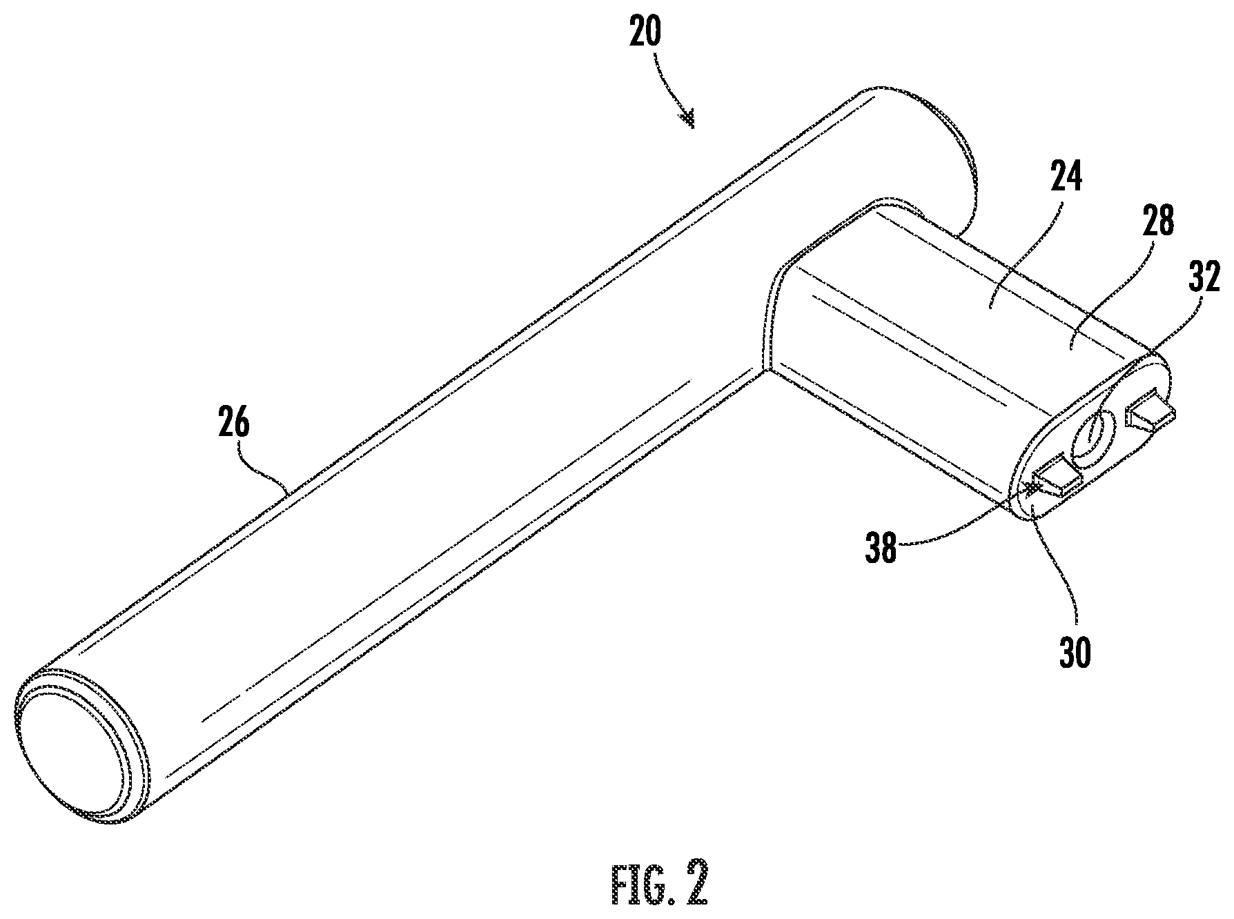 Patent US12139933 Figure 2 – Cabinetry handle