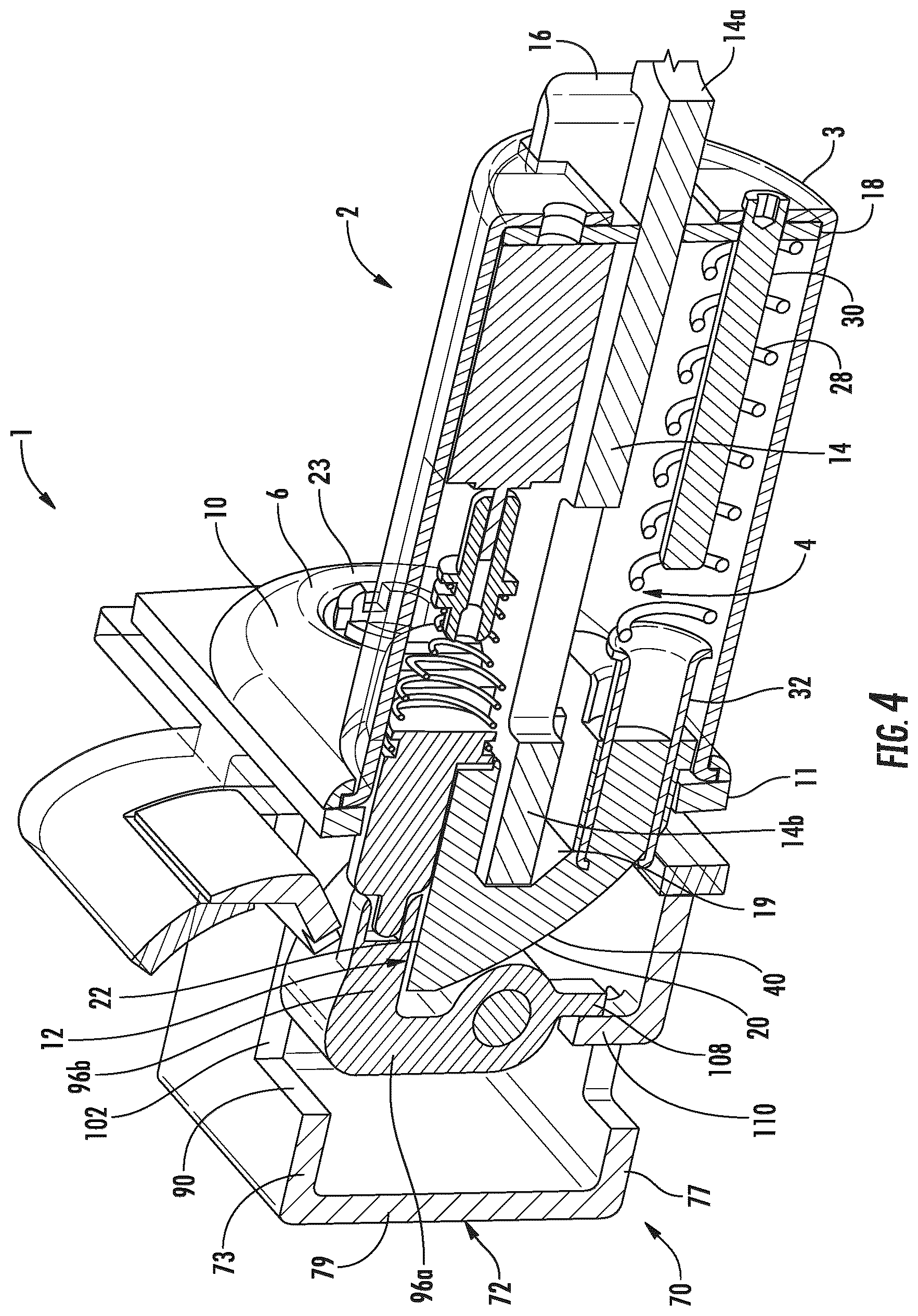 Patent US12139935 Figure 3 – Lock with a lockable push-through latch