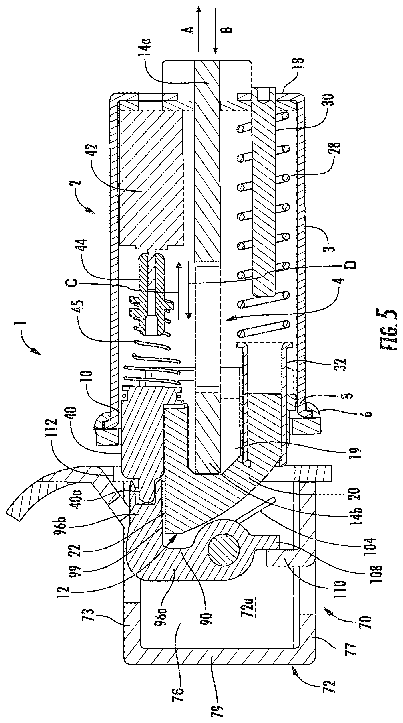Patent US12139935 Figure 4 – Lock with a lockable push-through latch