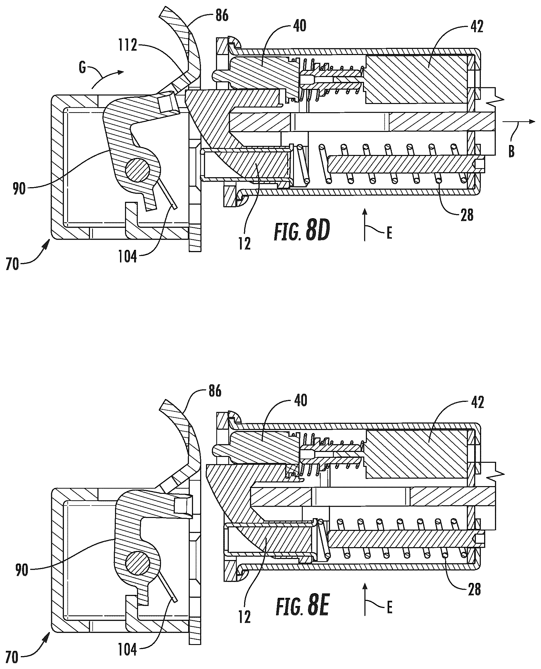 Patent US12139935 Figure 8 – Lock with a lockable push-through latch