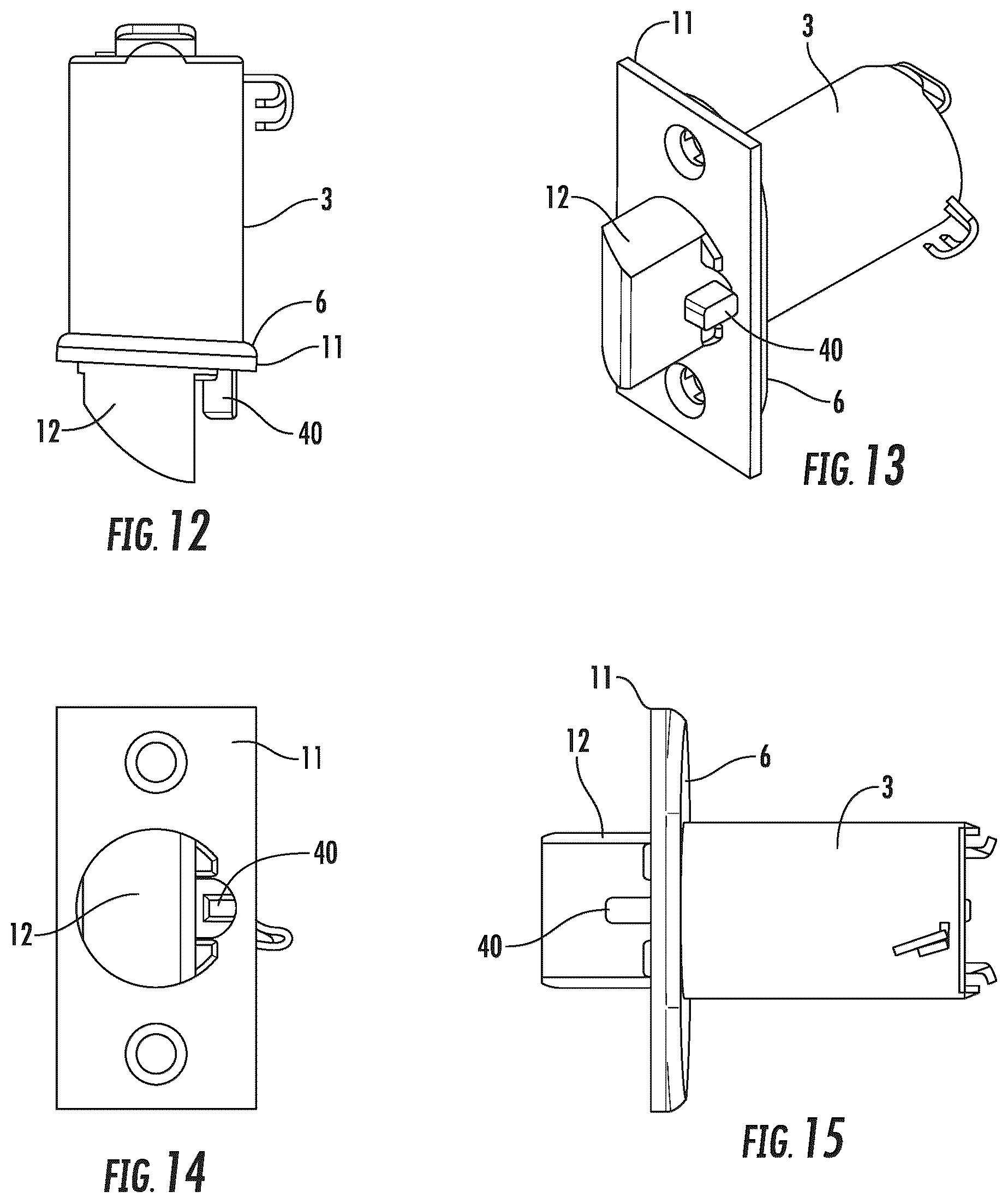 Patent US12139935 Figure 12 – Lock with a lockable push-through latch