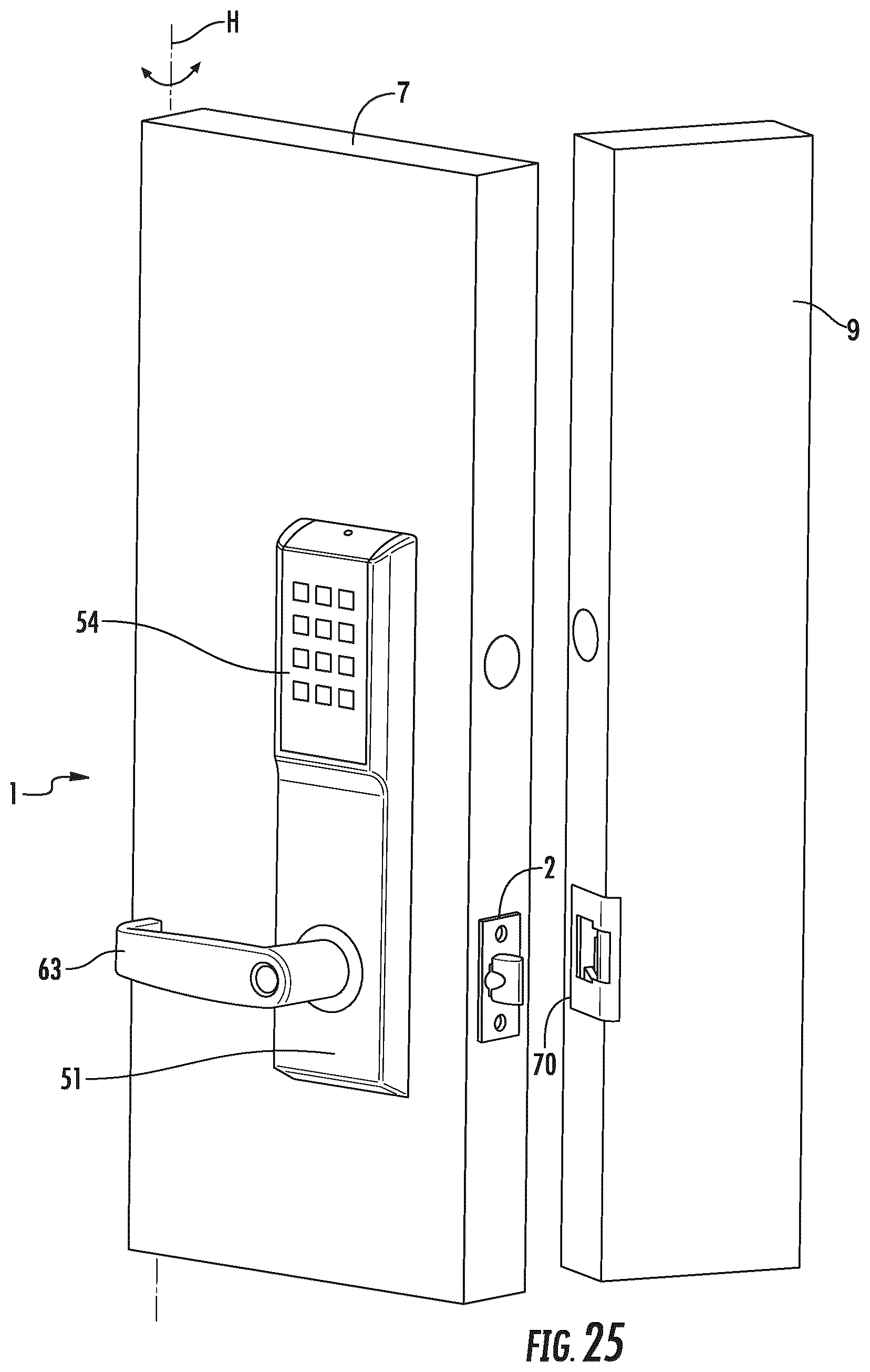 Patent US12139935 Figure 16 – Lock with a lockable push-through latch