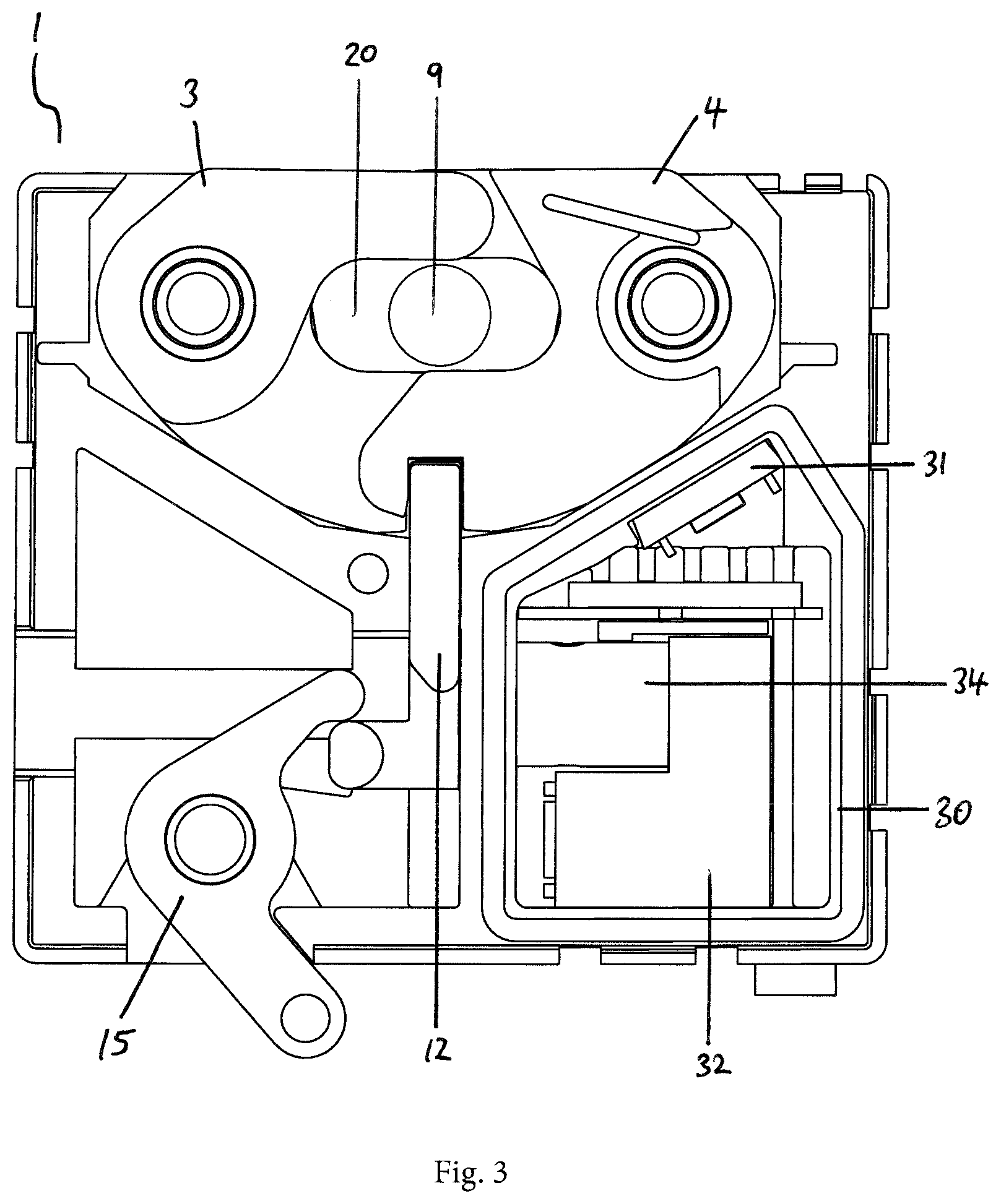 Patent US12139937 Figure 3 – Latching assembly
