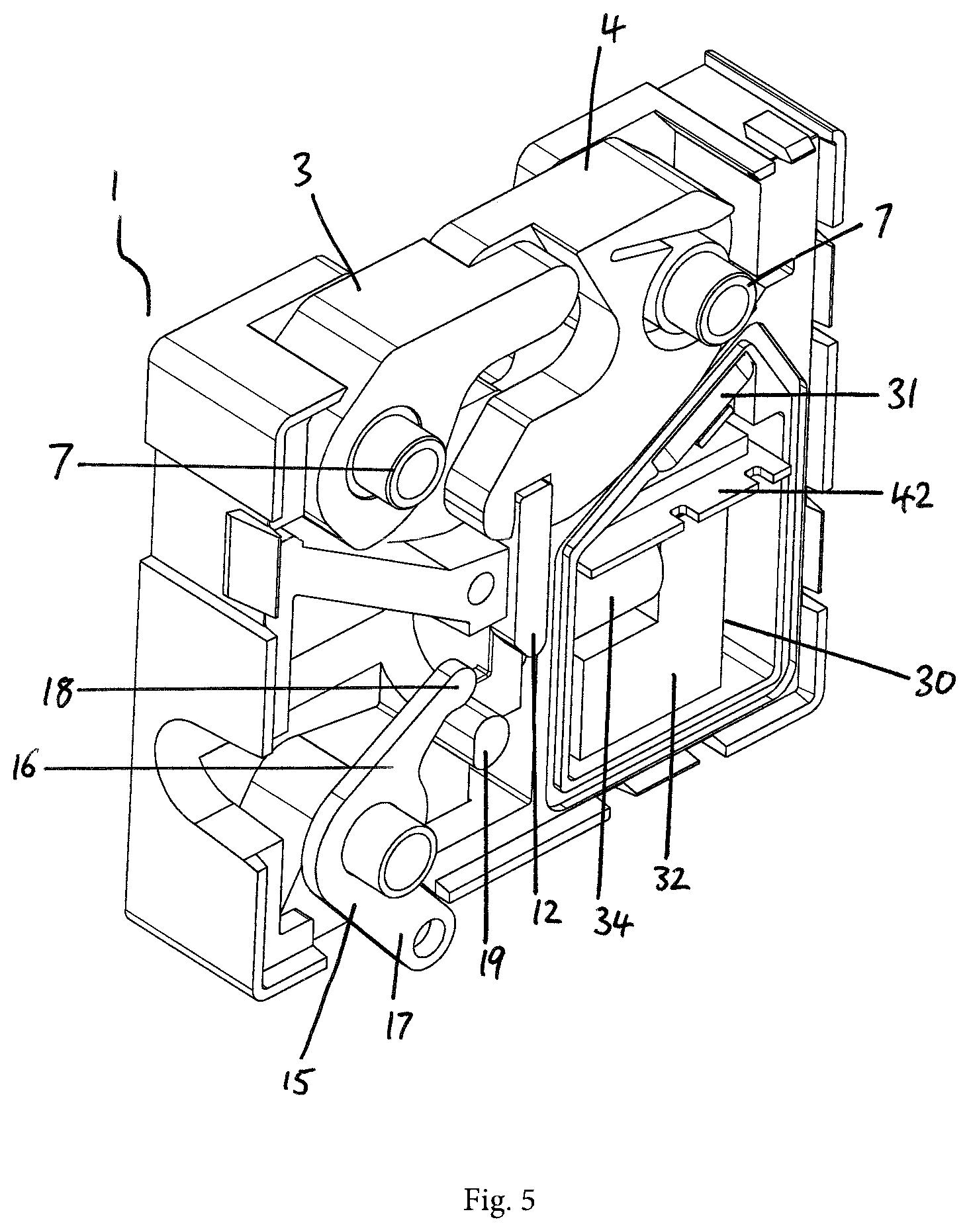 Patent US12139937 Figure 5 – Latching assembly