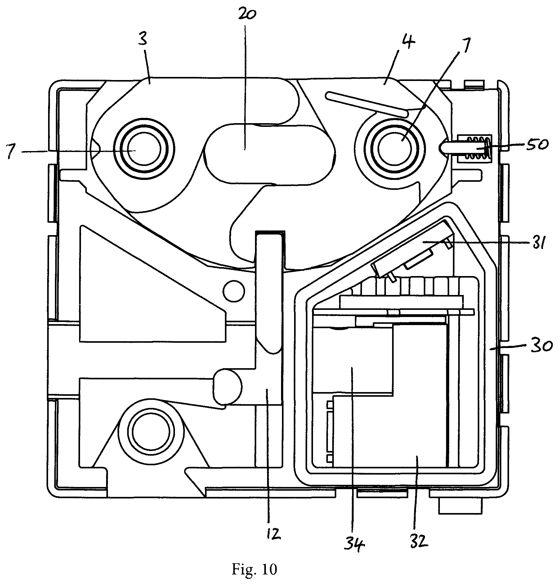 Patent US12139937 Figure 8 – Latching assembly