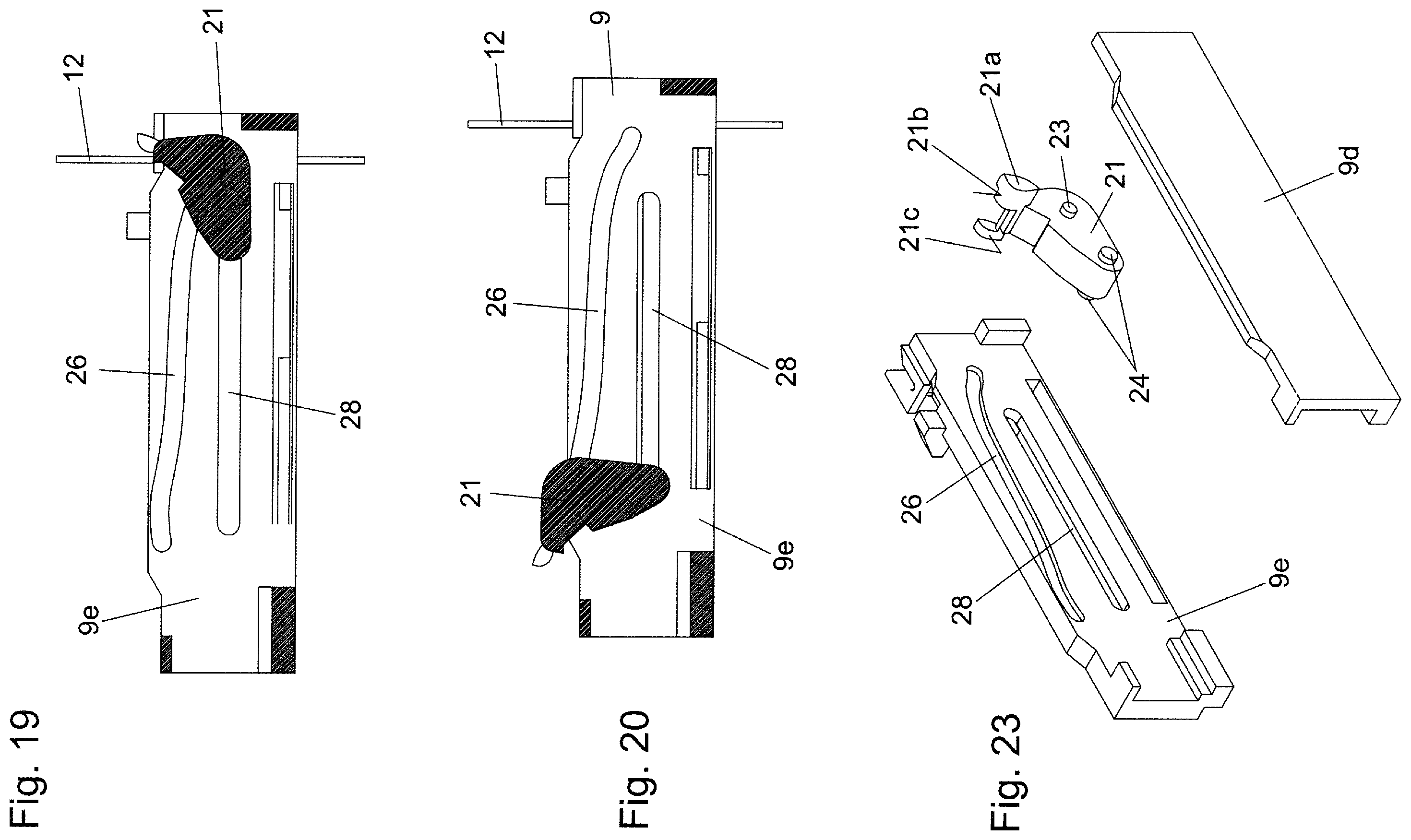Patent US12139938 Figure 9 – Pull-out locking device for drawers