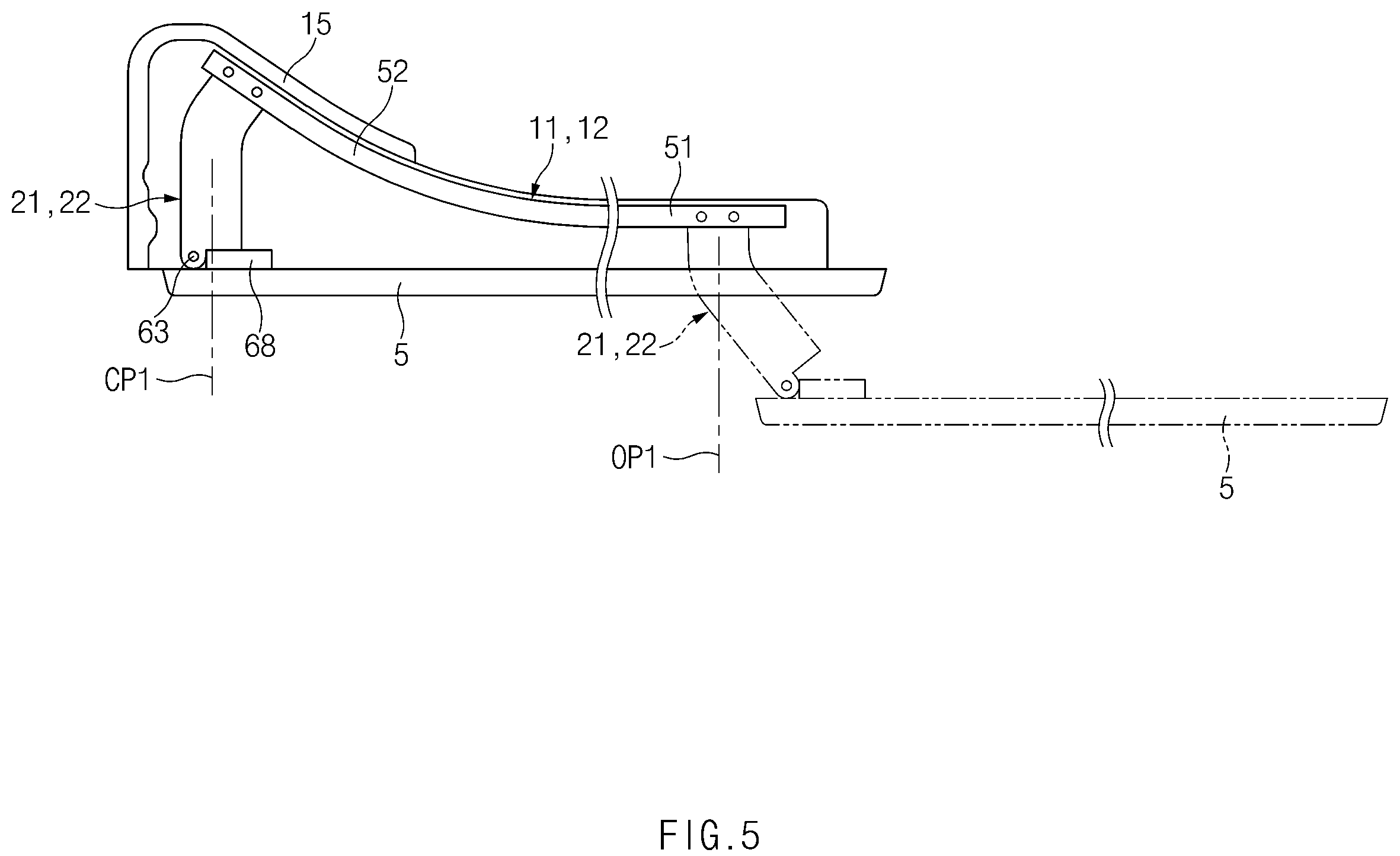 Patent US12139942 Figure 5 – Vehicle door opening and closing apparatus