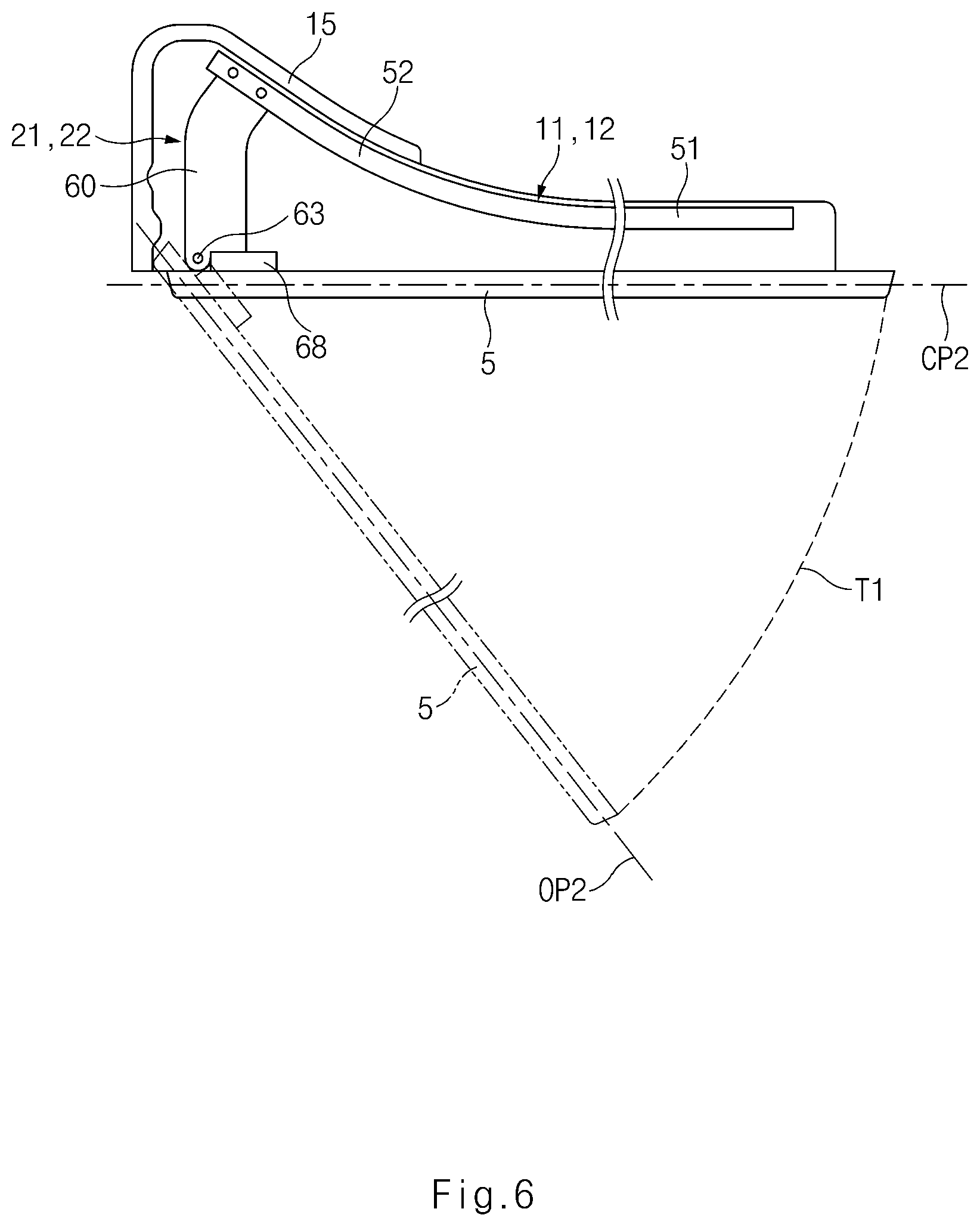 Patent US12139942 Figure 6 – Vehicle door opening and closing apparatus