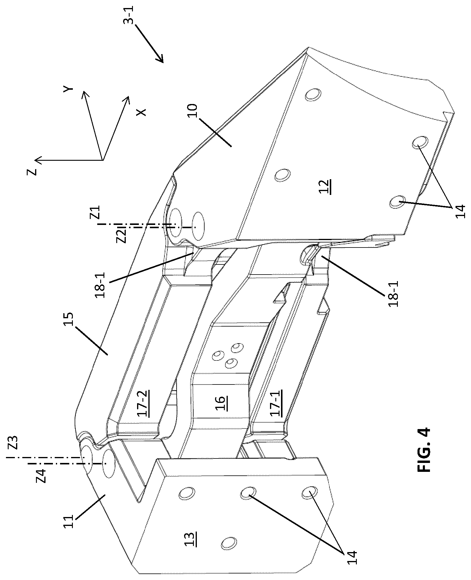 Patent US12139945 Figure 4 – Hinge apparatus
