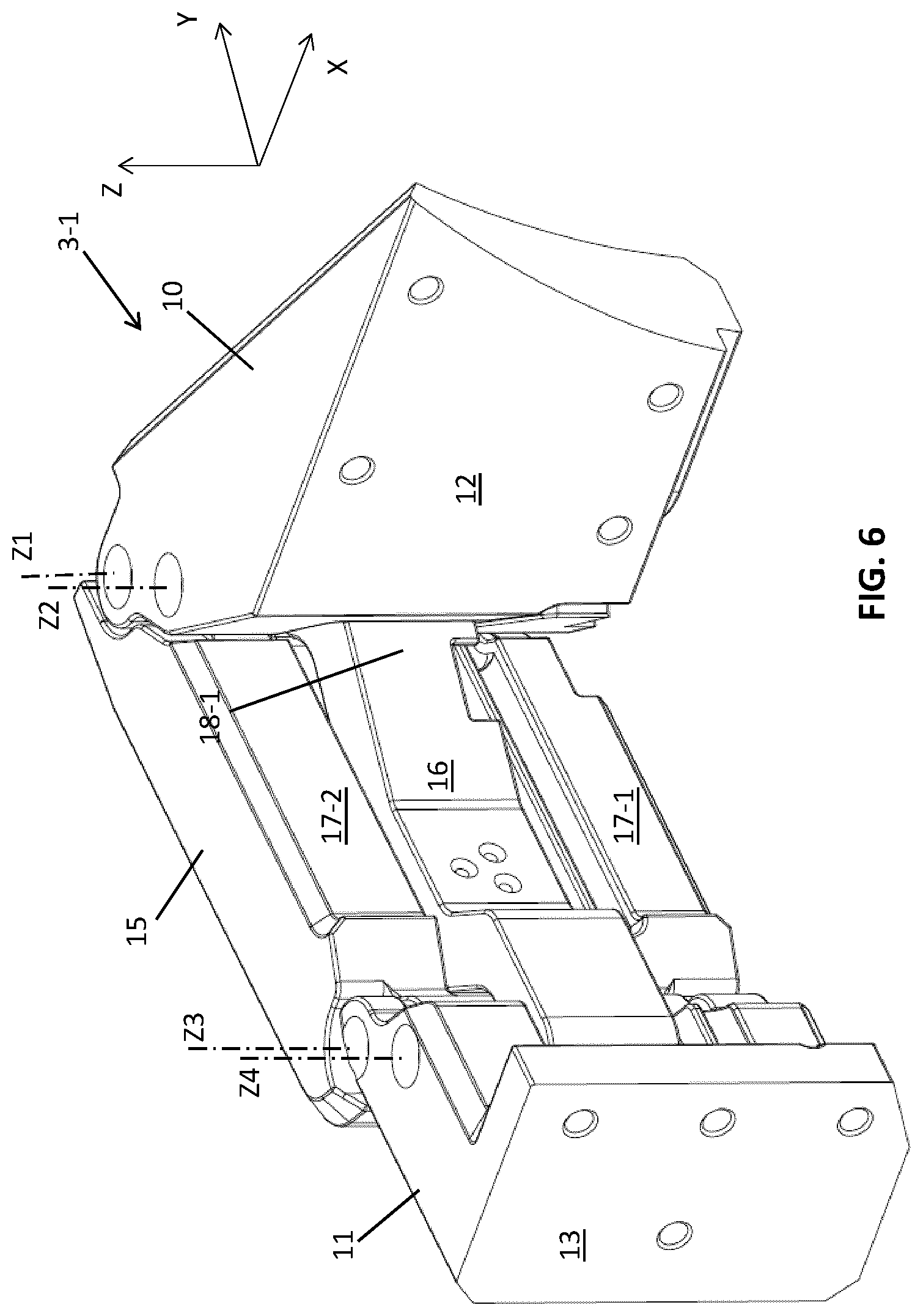 Patent US12139945 Figure 6 – Hinge apparatus