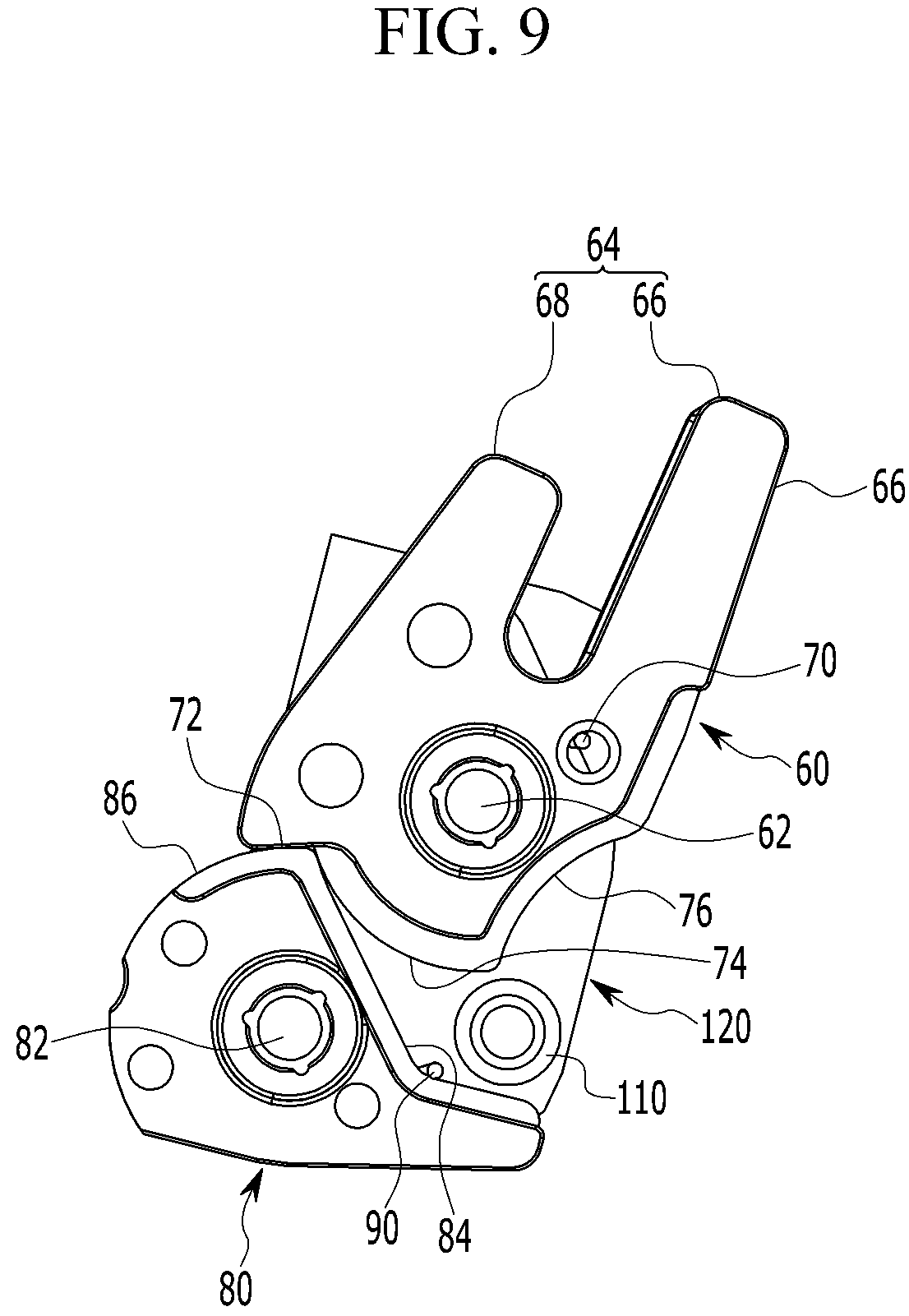 Patent US12139947 Figure 9 – Door connection structure