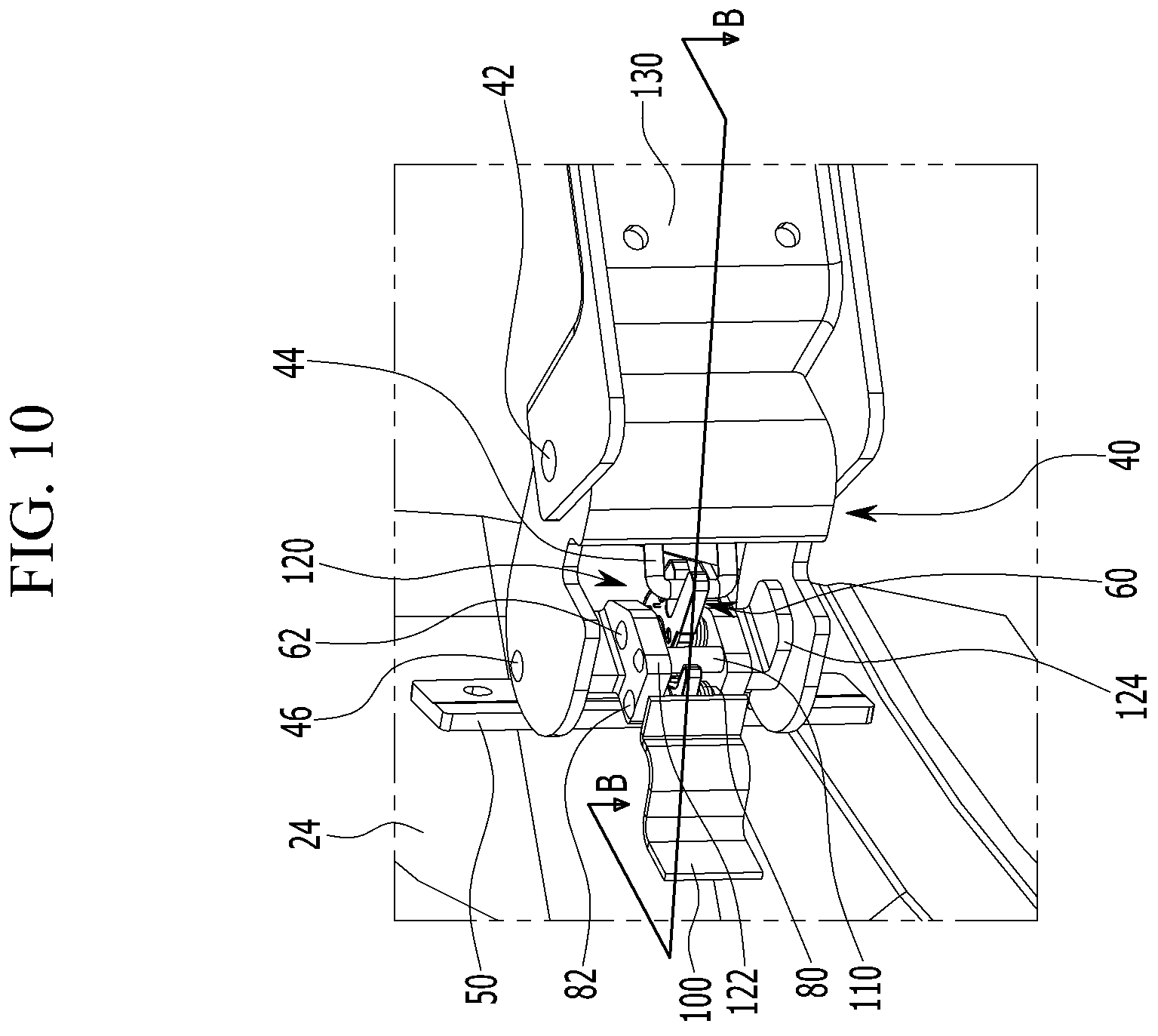 Patent US12139947 Figure 10 – Door connection structure