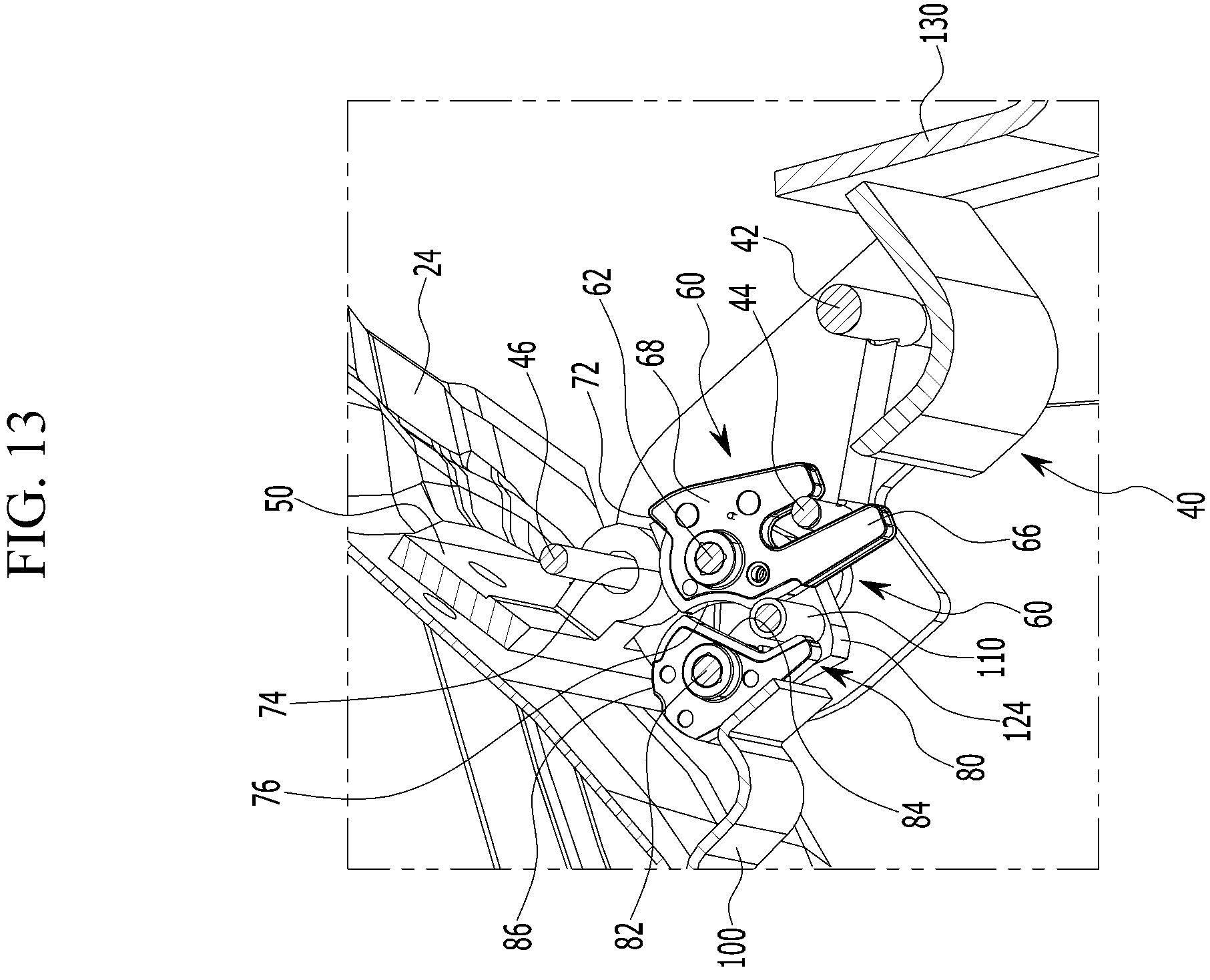Patent US12139947 Figure 13 – Door connection structure