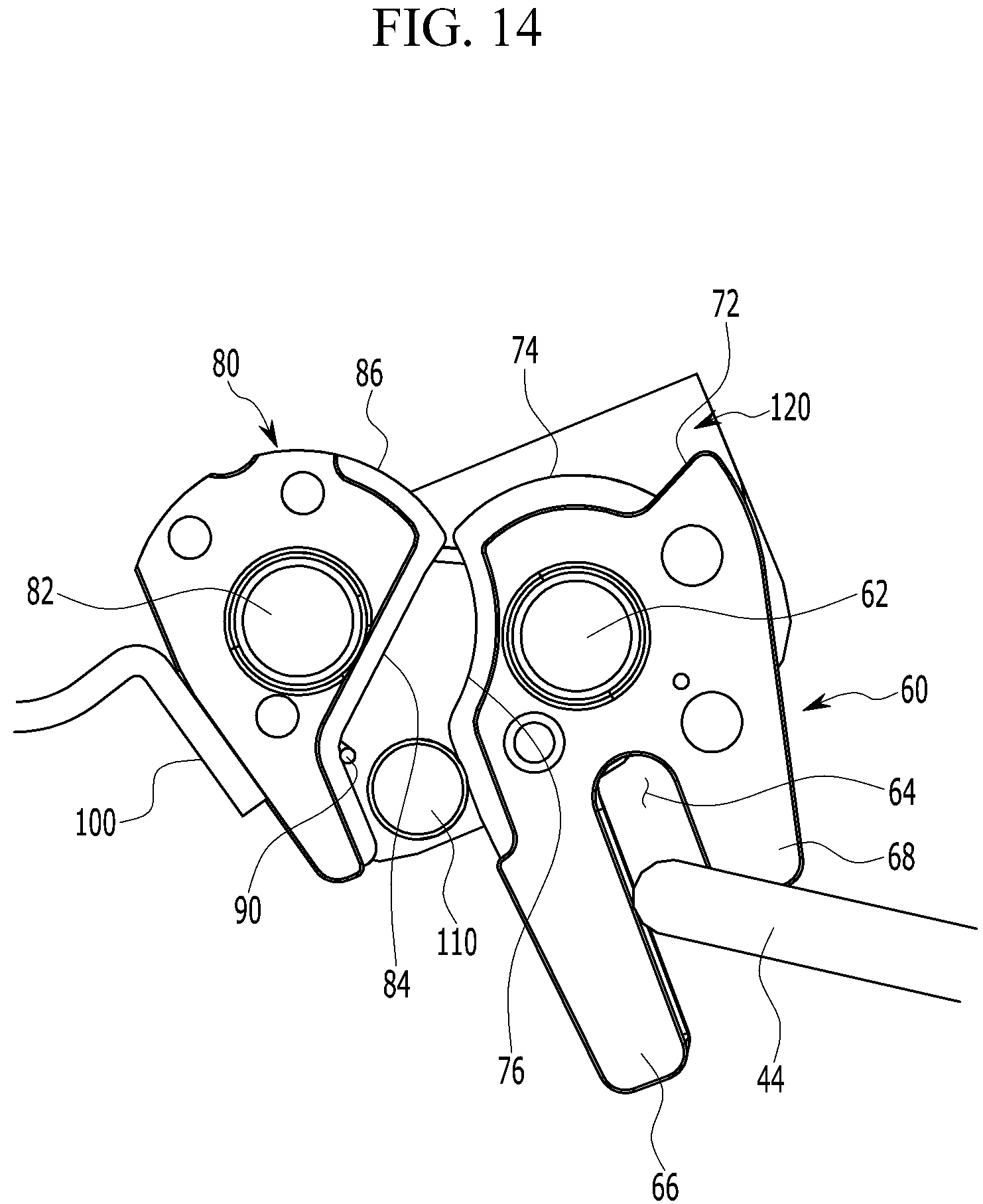 Patent US12139947 Figure 14 – Door connection structure