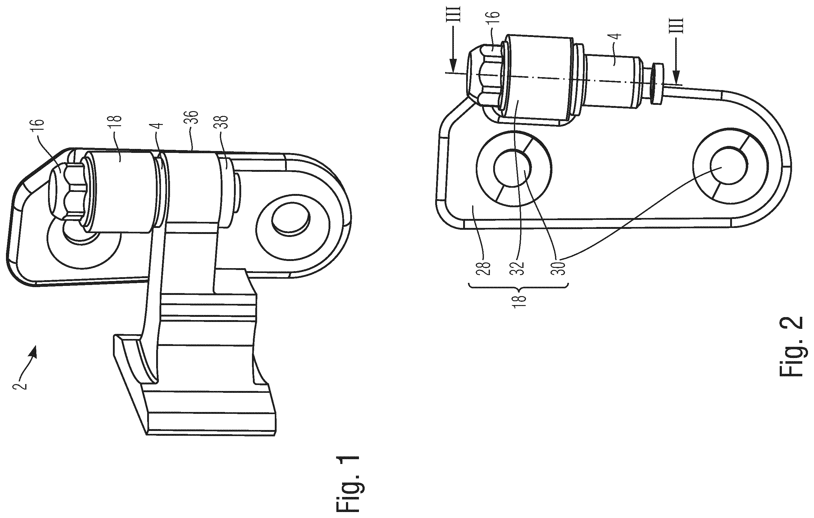 Patent US12139950 Figure 1 – Threaded bolt, and hinge assembly comprising such a threaded bolt
