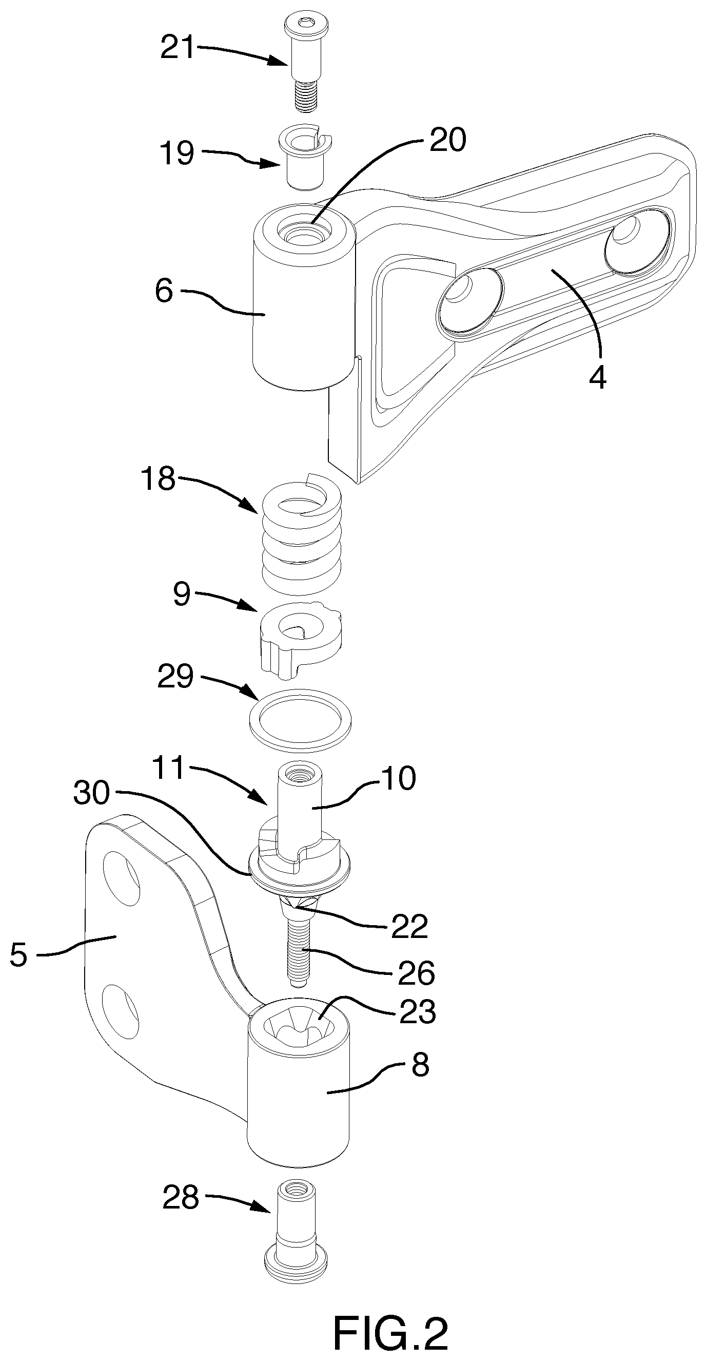 Patent US12139951 Figure 3 – Automotive door hinge with door close assist
