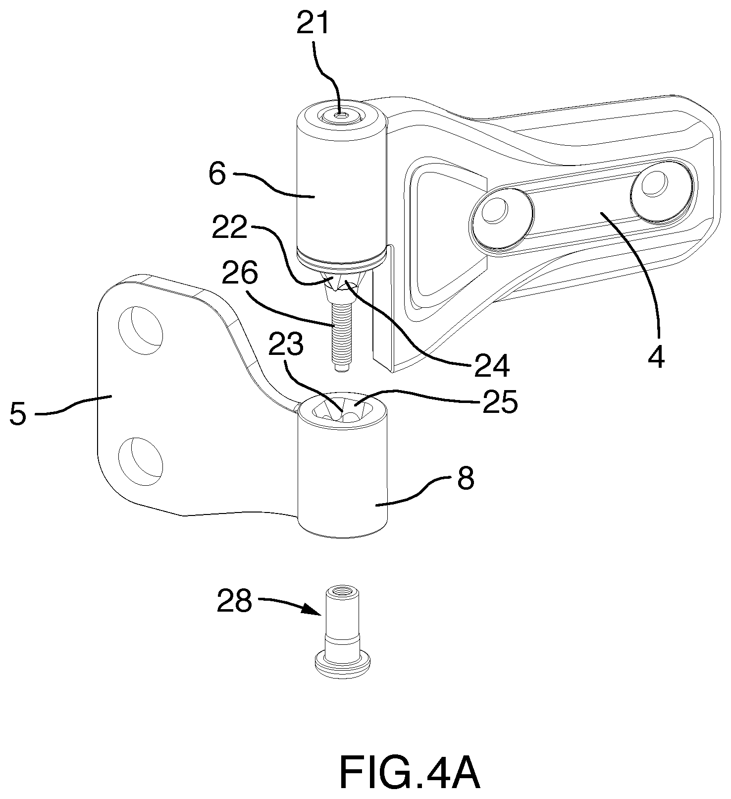 Patent US12139951 Figure 8 – Automotive door hinge with door close assist