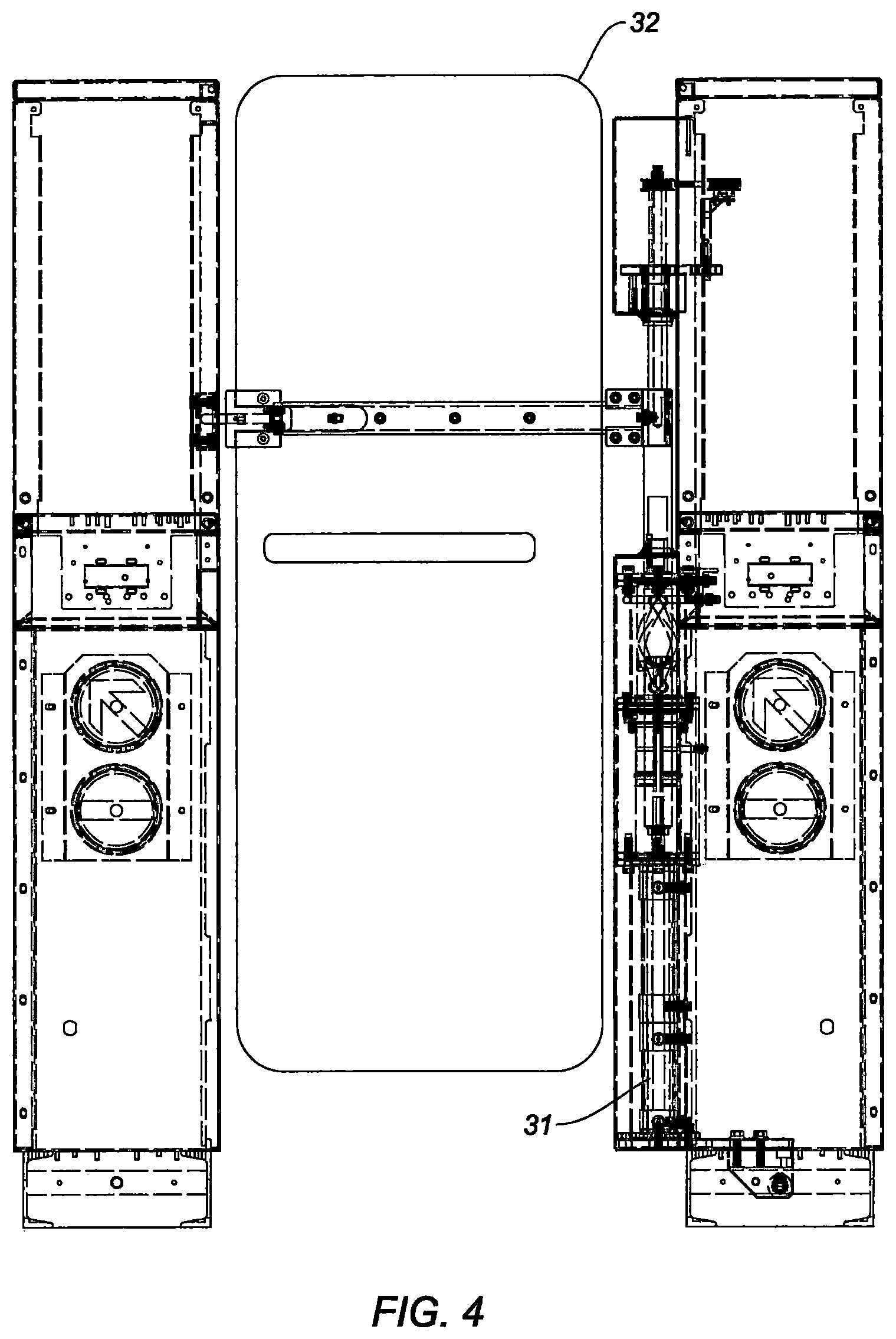 Patent US12139953 Figure 4 – Pneumatic fare gate