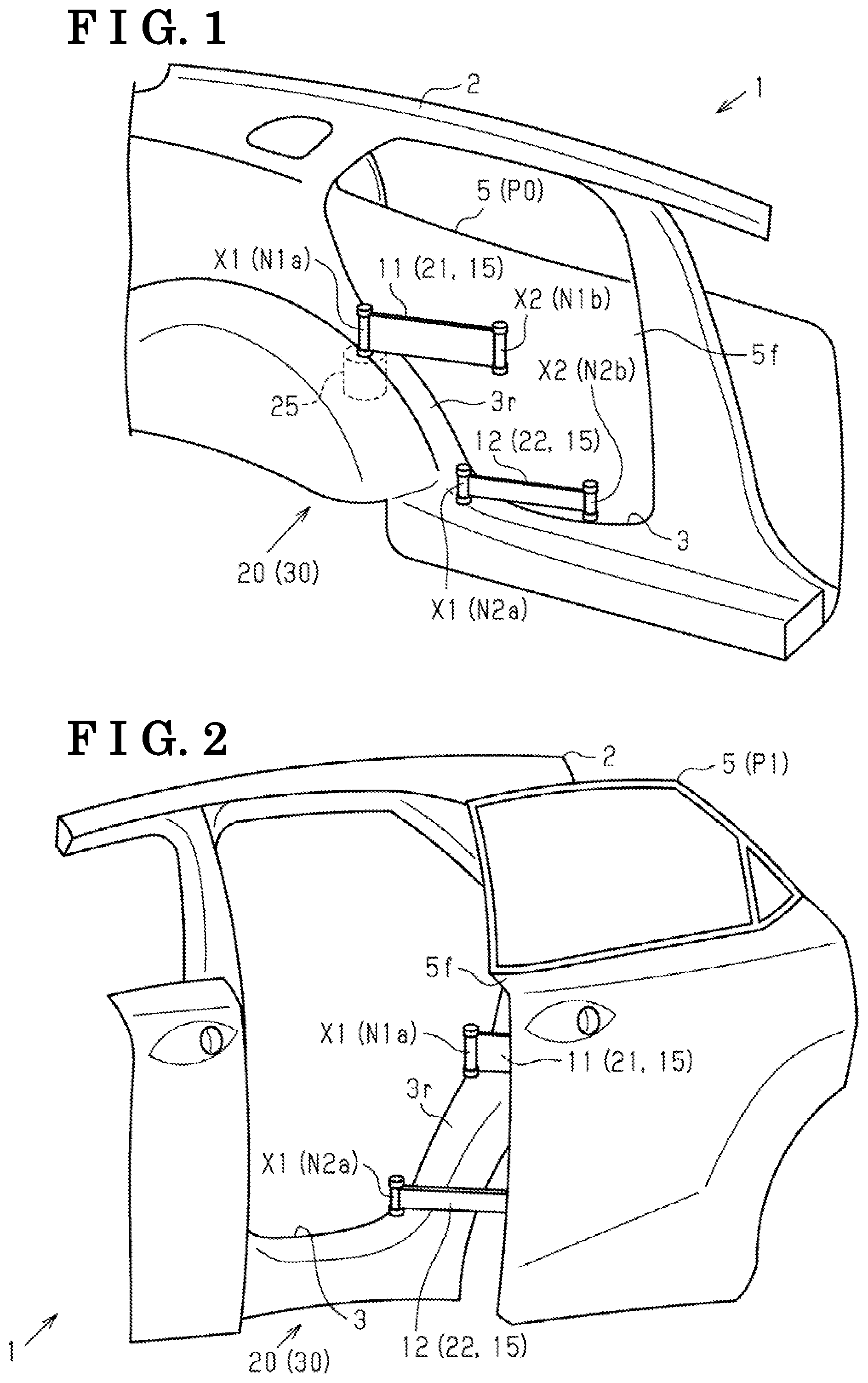 Patent US12139956 Figure 1 – Vehicular door device