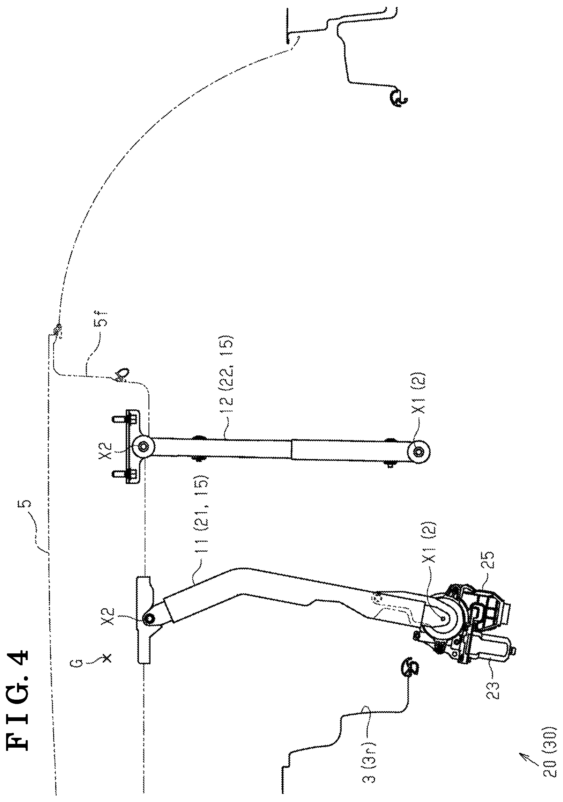 Patent US12139956 Figure 3 – Vehicular door device