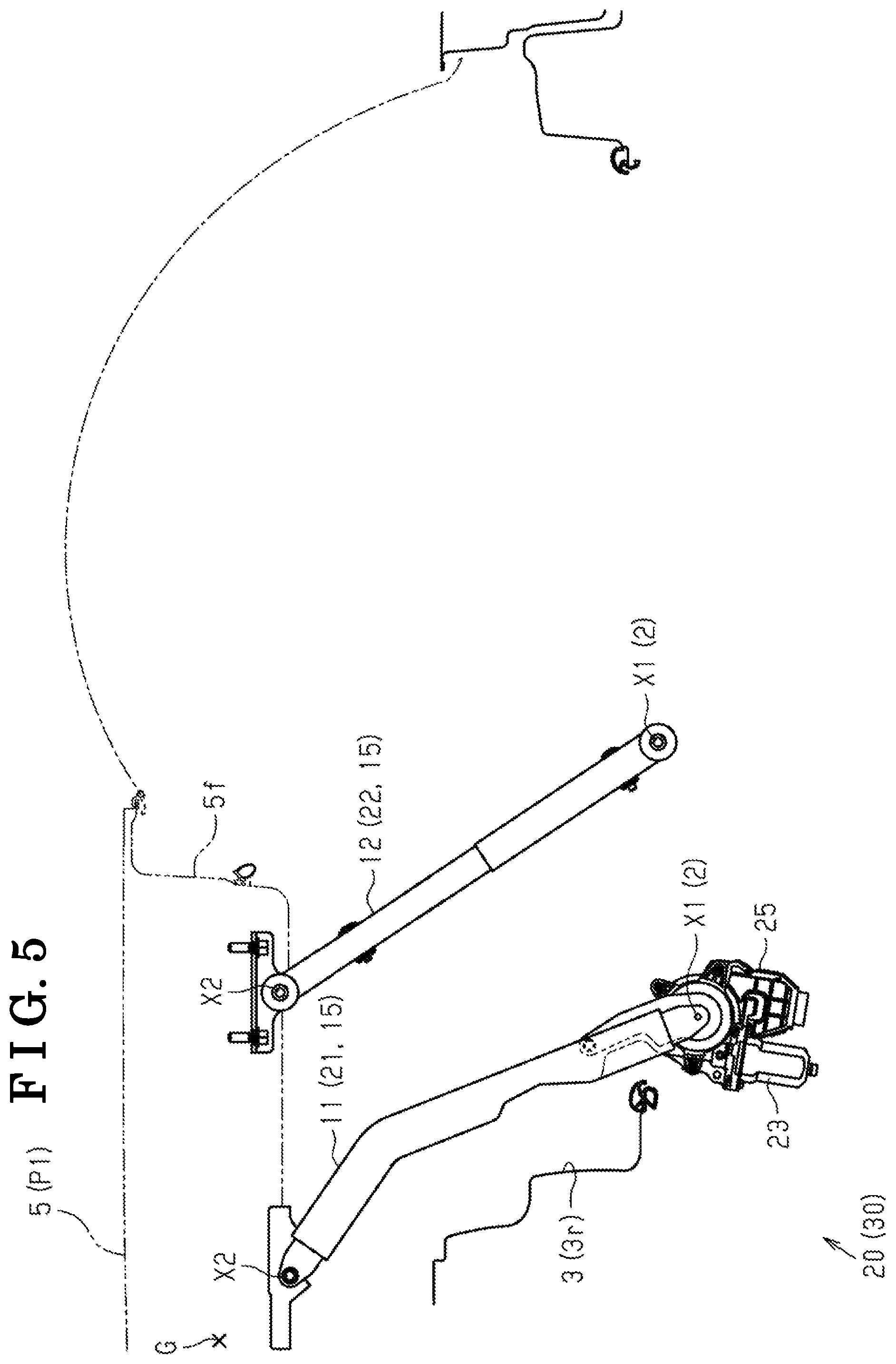 Patent US12139956 Figure 4 – Vehicular door device
