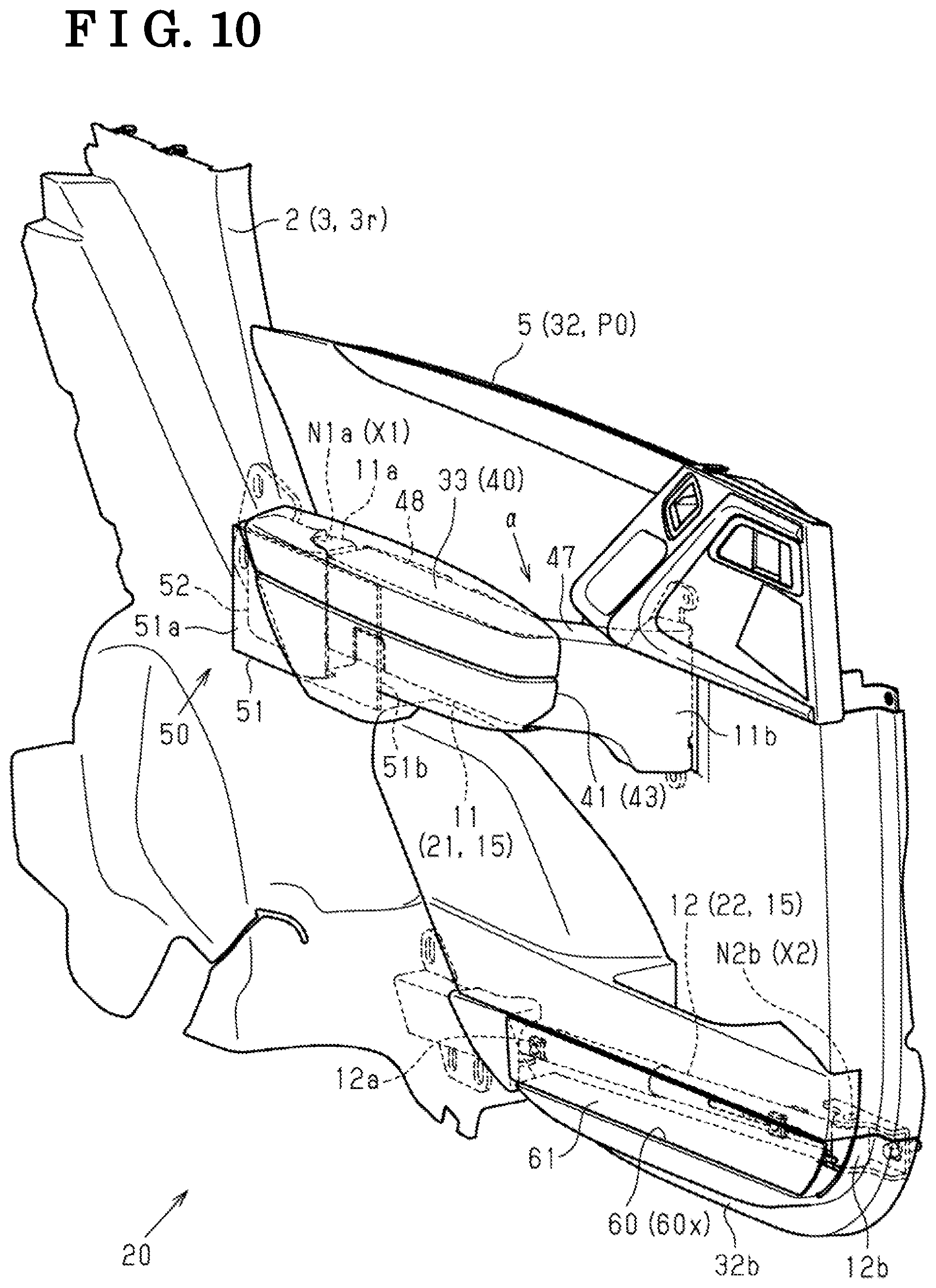 Patent US12139956 Figure 8 – Vehicular door device