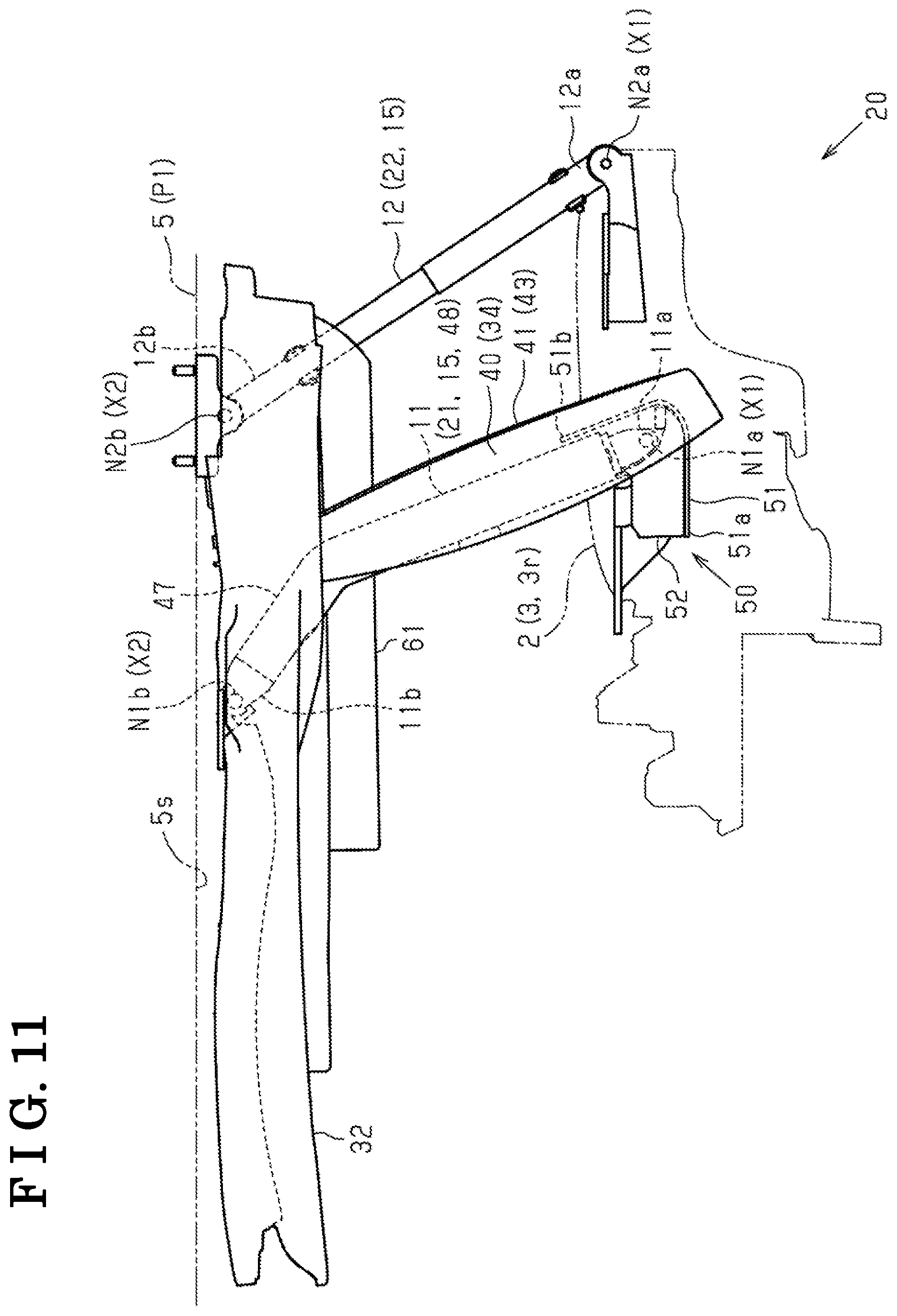 Patent US12139956 Figure 9 – Vehicular door device