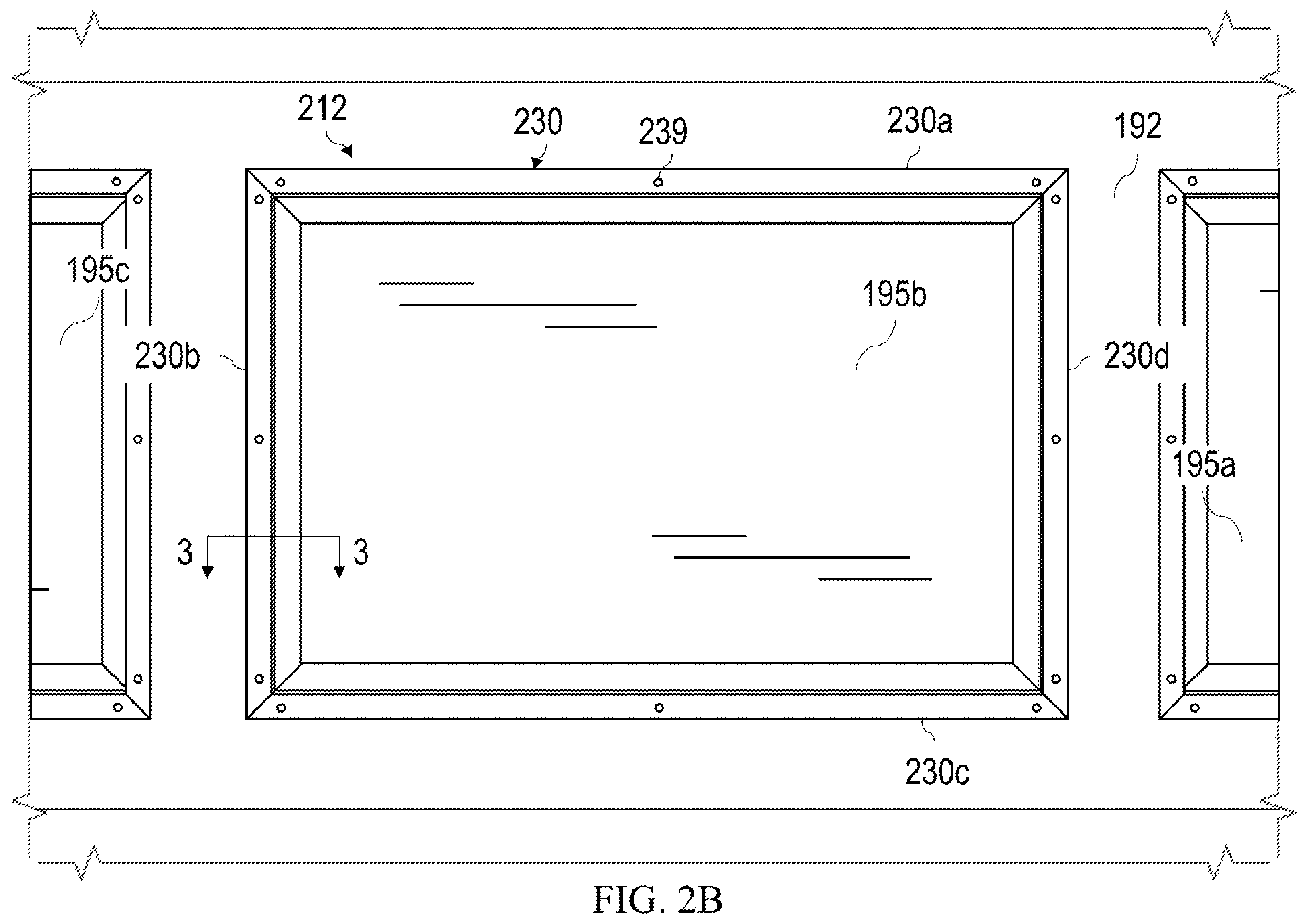 Patent US12139961 Figure 3 – Frame assembly securing panels of differing thicknesses
