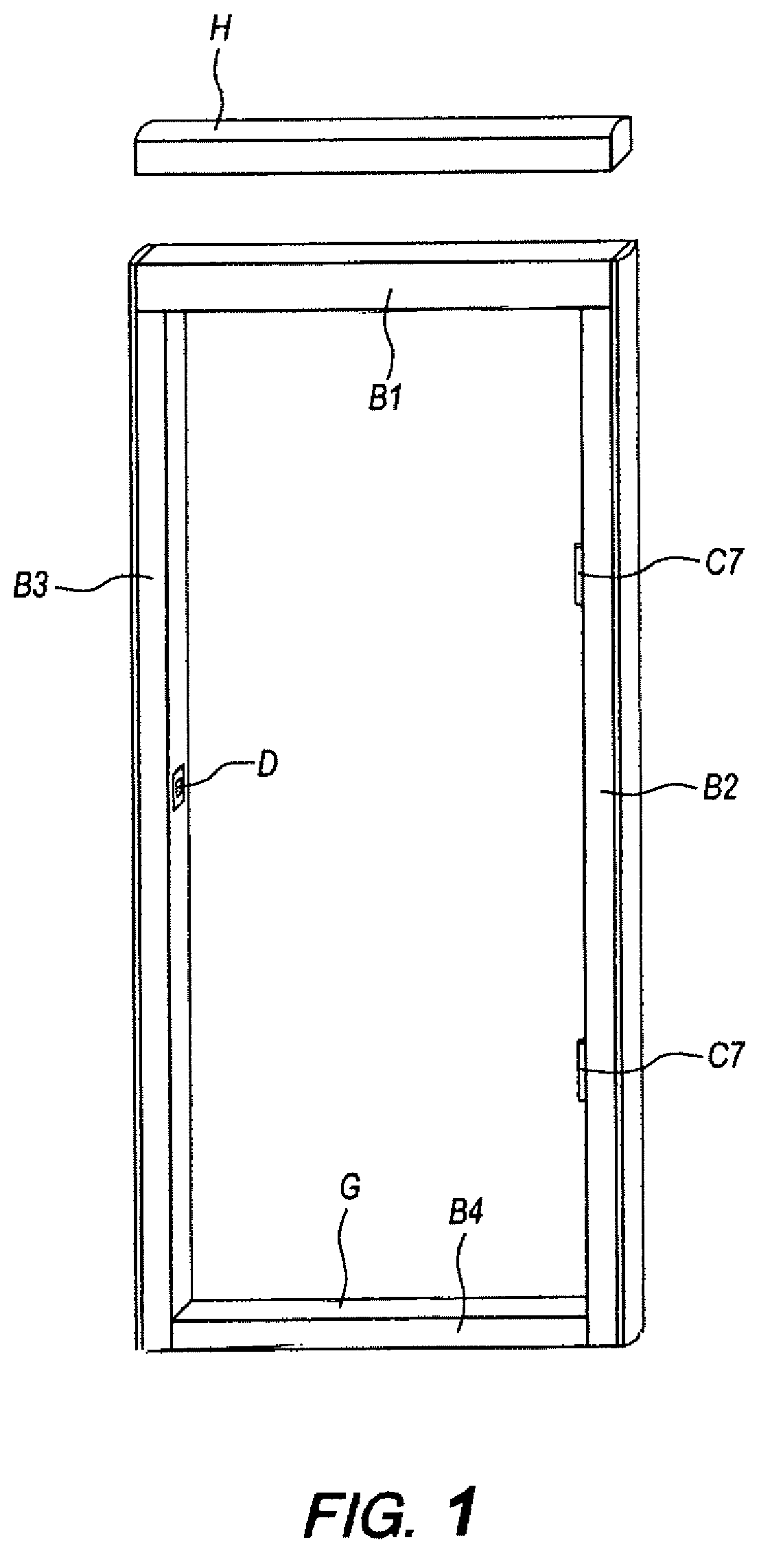 Patent US12139965 Figure 1 – Pet door insert for sliding doors