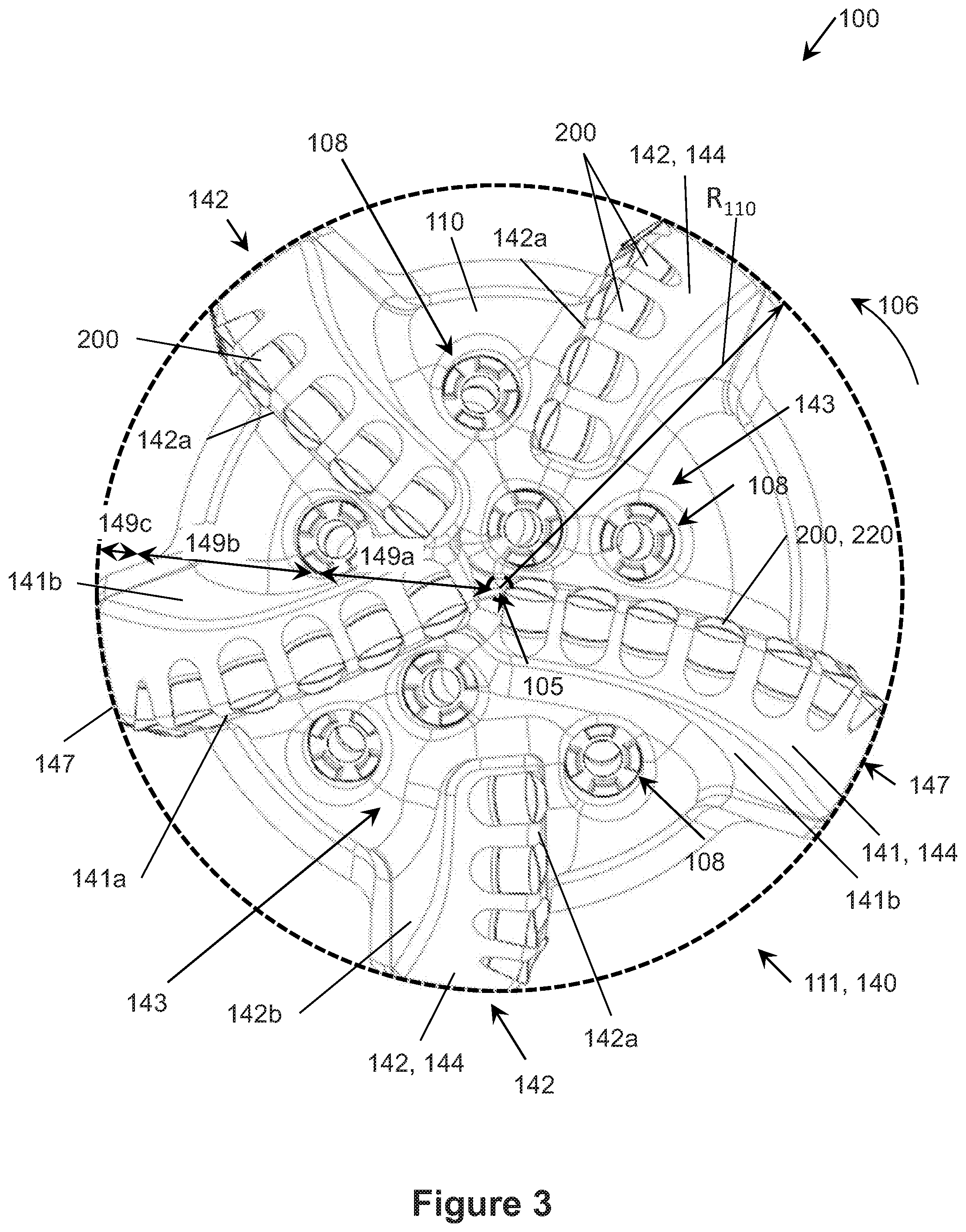 Patent US12139968 Figure 3 – Drill bit cutter elements and drill bits including same