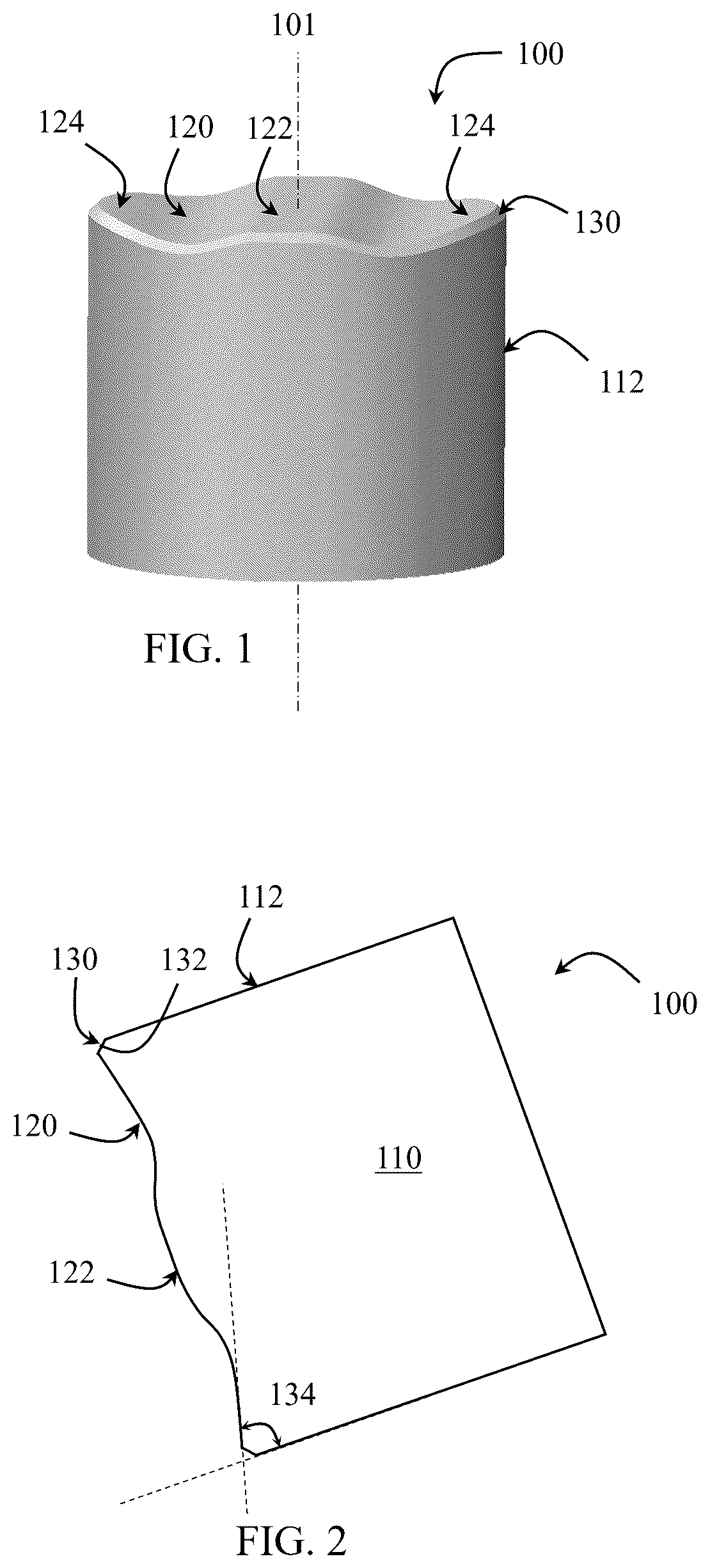 Patent US12139969 — Cutting elements having non-planar surfaces and tools incorporating the same — Figure 1