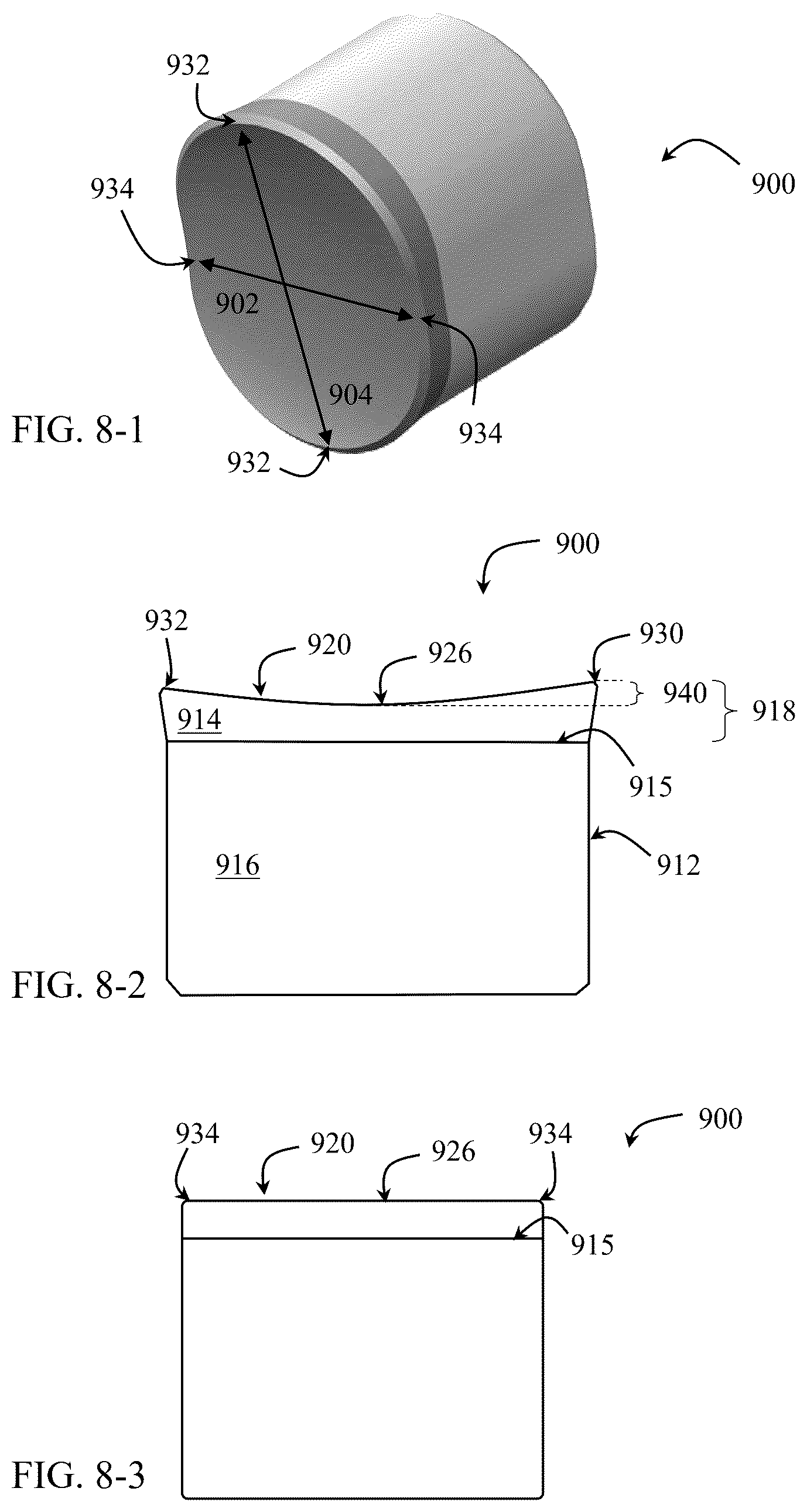Patent US12139969 Figure 5 – Cutting elements having non-planar surfaces and tools incorporating the same