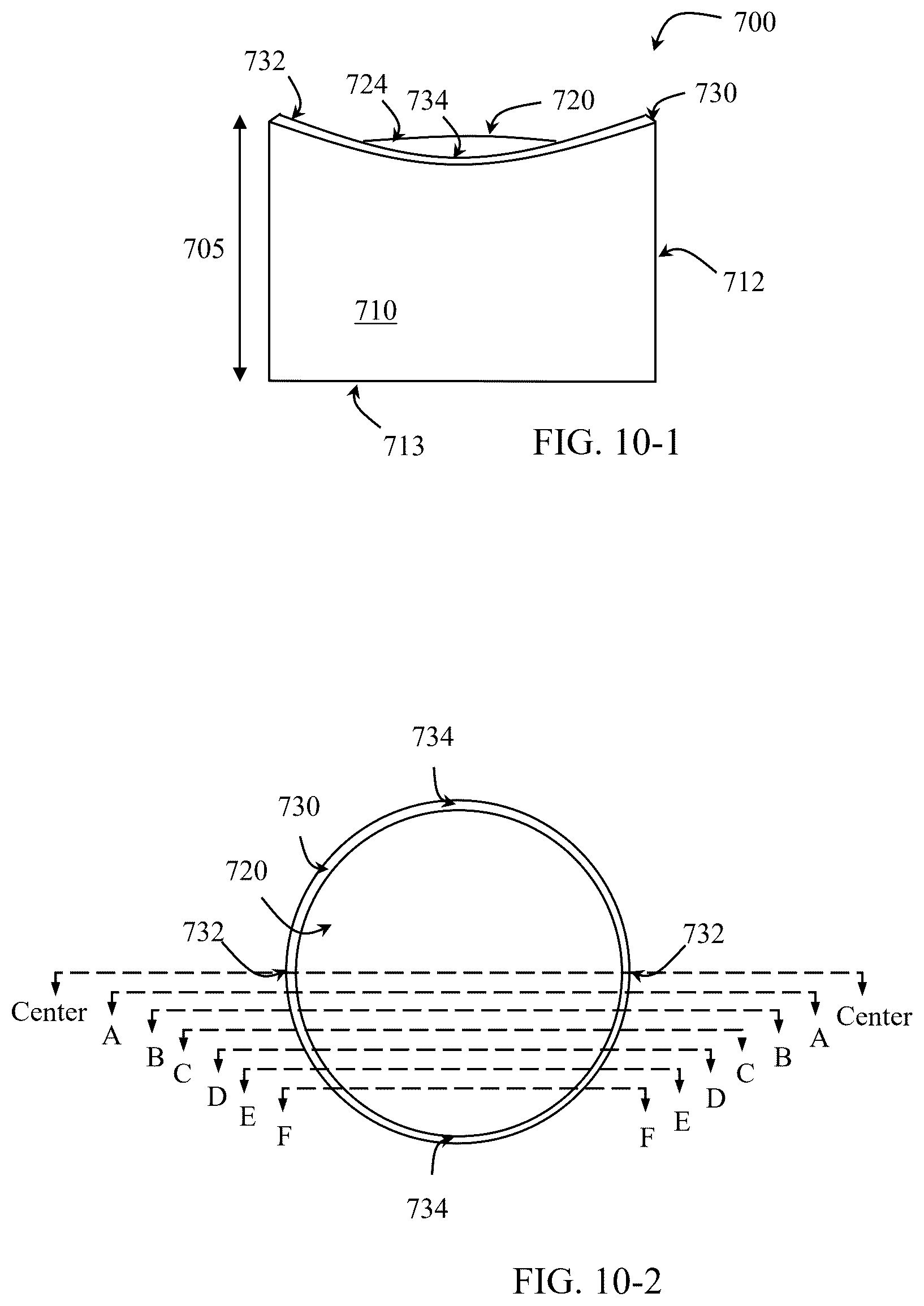 Patent US12139969 Figure 7 – Cutting elements having non-planar surfaces and tools incorporating the same