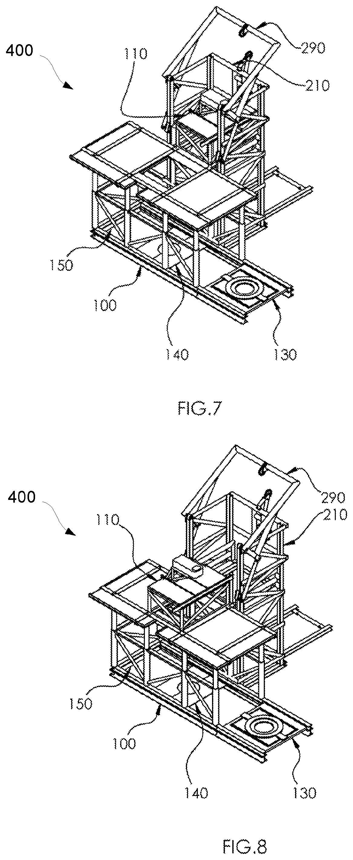 Patent US12139970 Figure 4 – Module-based system for plug and abandonment operation of wells on an offshore installation