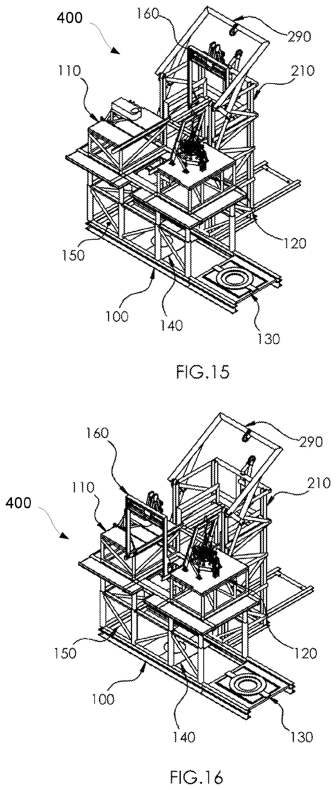 Patent US12139970 Figure 8 – Module-based system for plug and abandonment operation of wells on an offshore installation