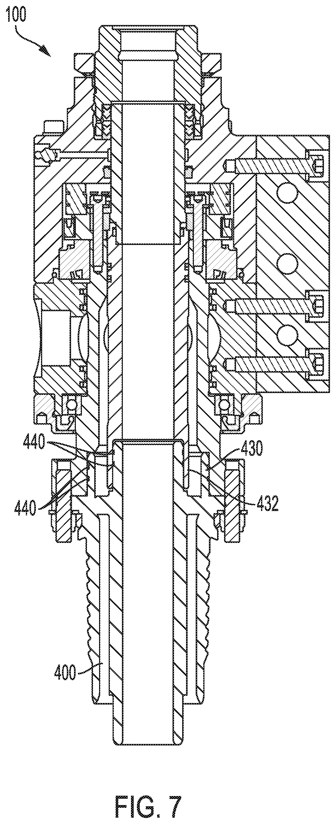 Patent US12139978 Figure 7 – High pressure injection flushing heads and systems including such flushing heads