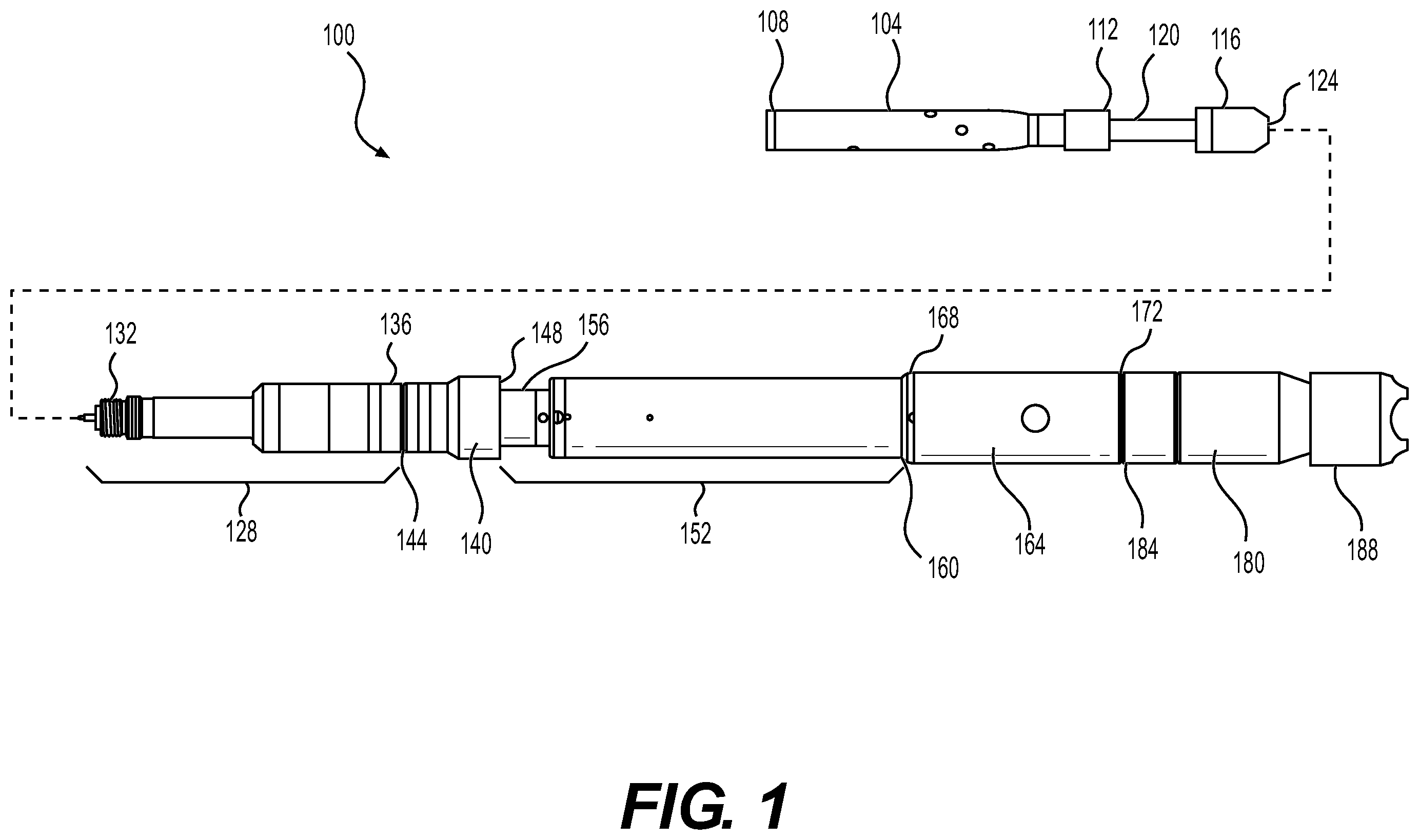 Patent US12139984 Figure 1 – Fixed-volume setting tool