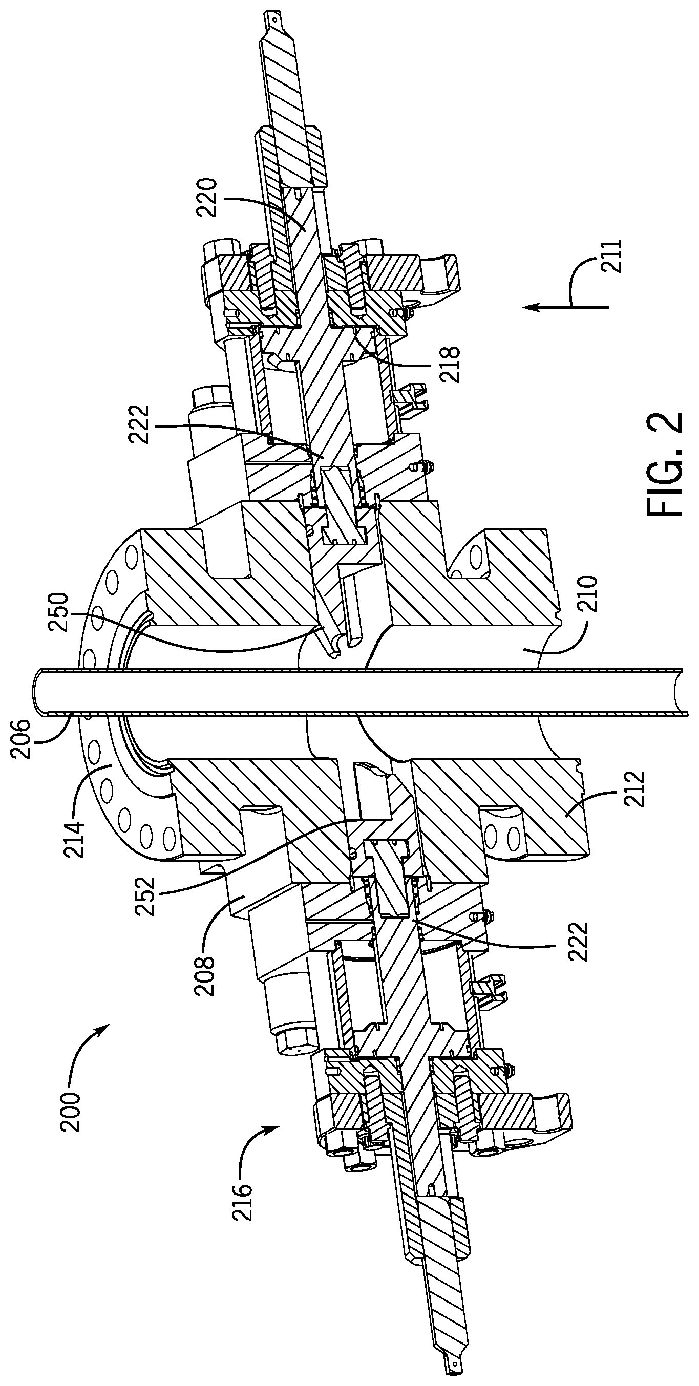 Patent US12139991 Figure 2 – Blowout preventer shearing ram