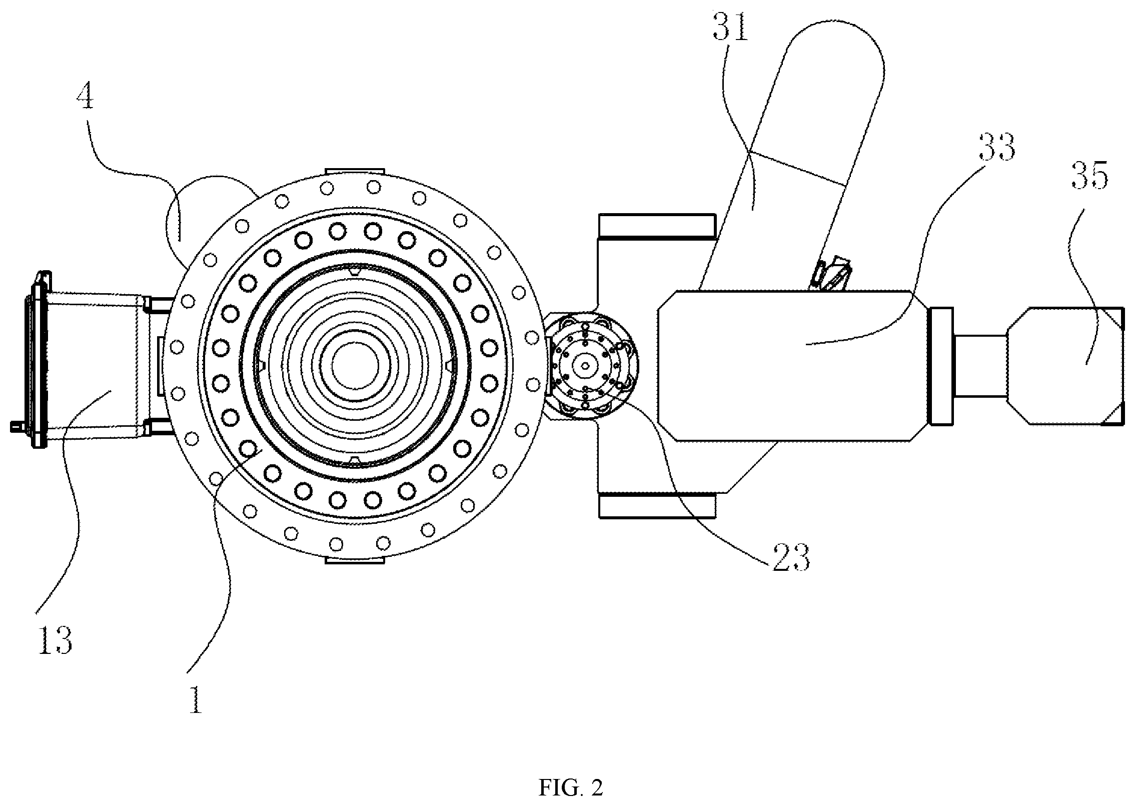 Patent US12139993 Figure 2 – Multifunctional rotating control device