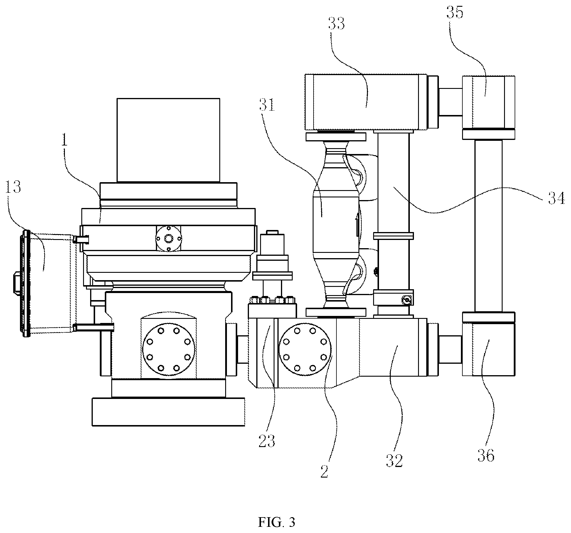 Patent US12139993 Figure 3 – Multifunctional rotating control device