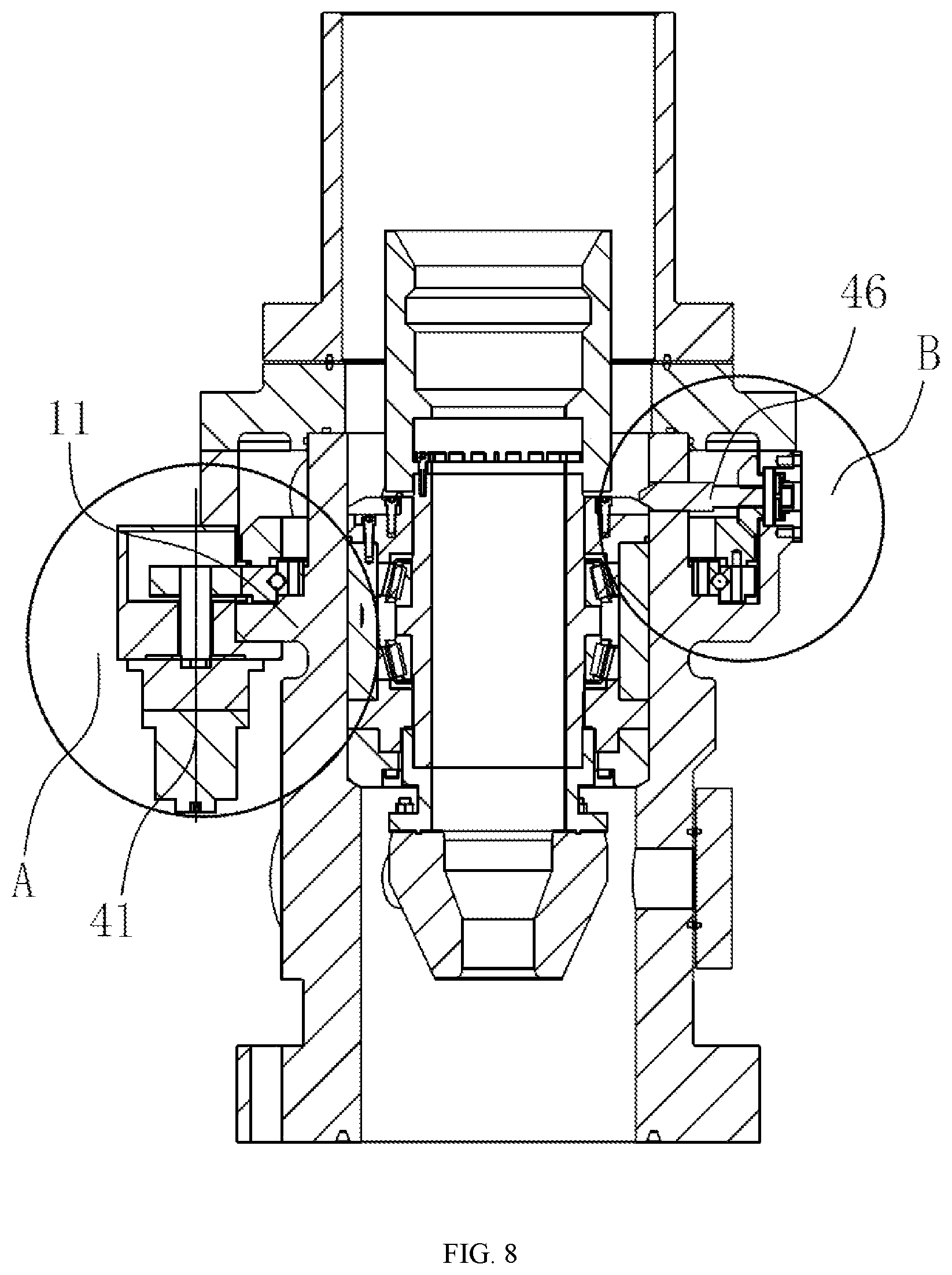 Patent US12139993 Figure 8 – Multifunctional rotating control device