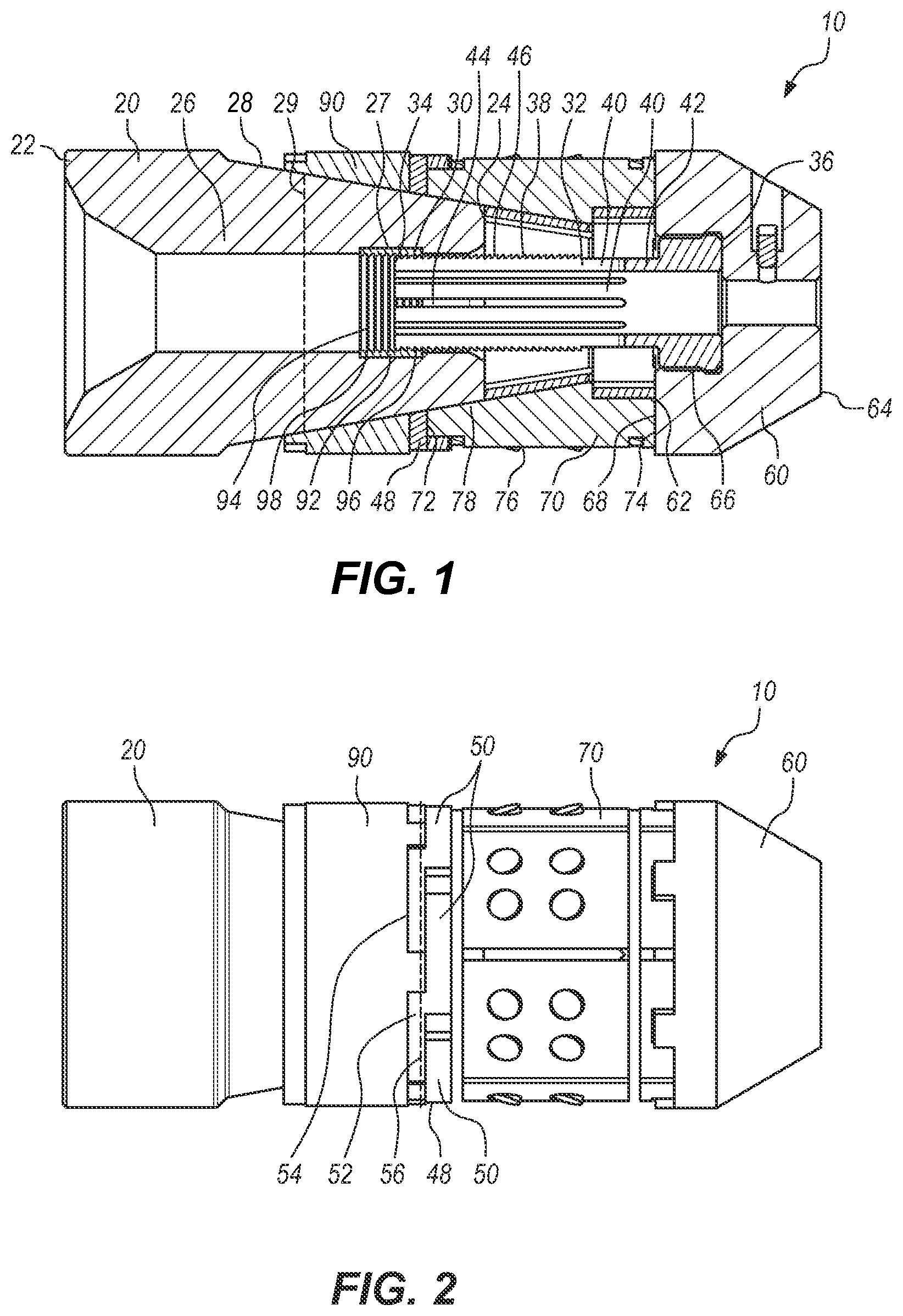 Patent US12139994 Figure 1 – Frac plug device with an anchor mandrel assembly for a locked set configuration