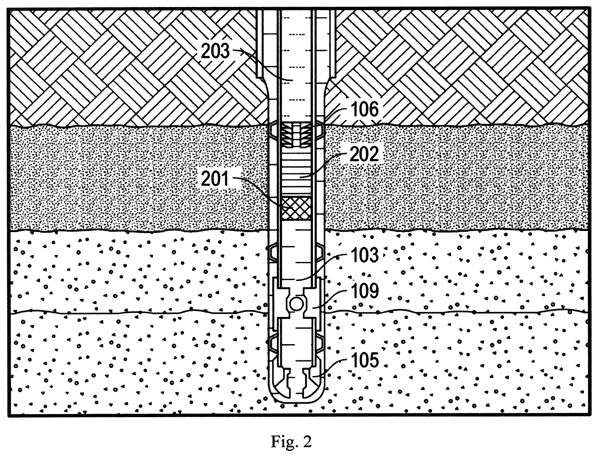 Patent US12139996 Figure 2 – Methods for determining positions of fluid interfaces and detecting cement setting in a subterranean wellbore