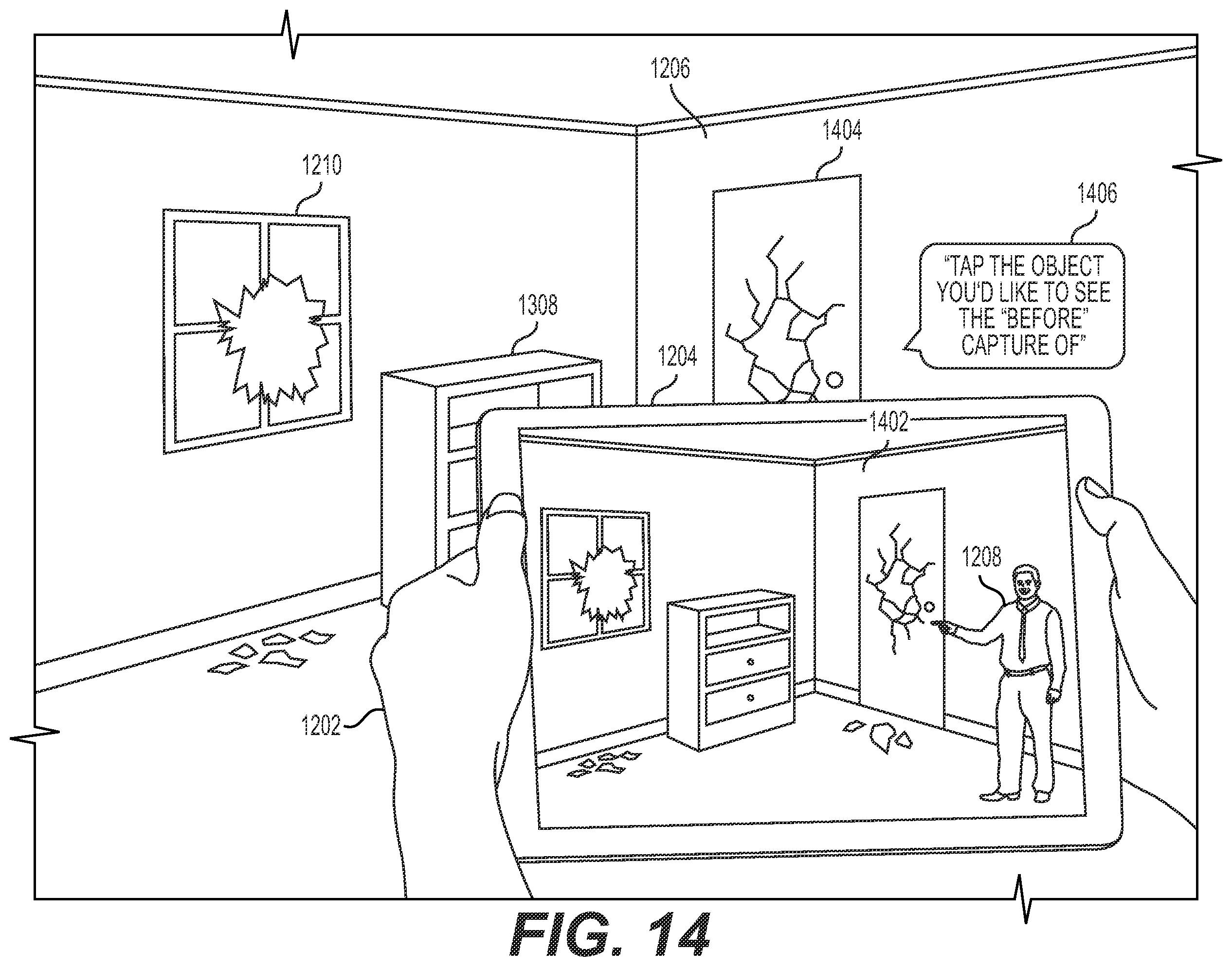 Patent US12142039 Figure 14 – Interactive insurance inventory and claim generation