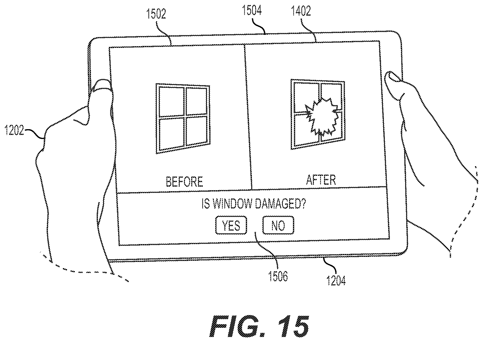 Patent US12142039 Figure 15 – Interactive insurance inventory and claim generation