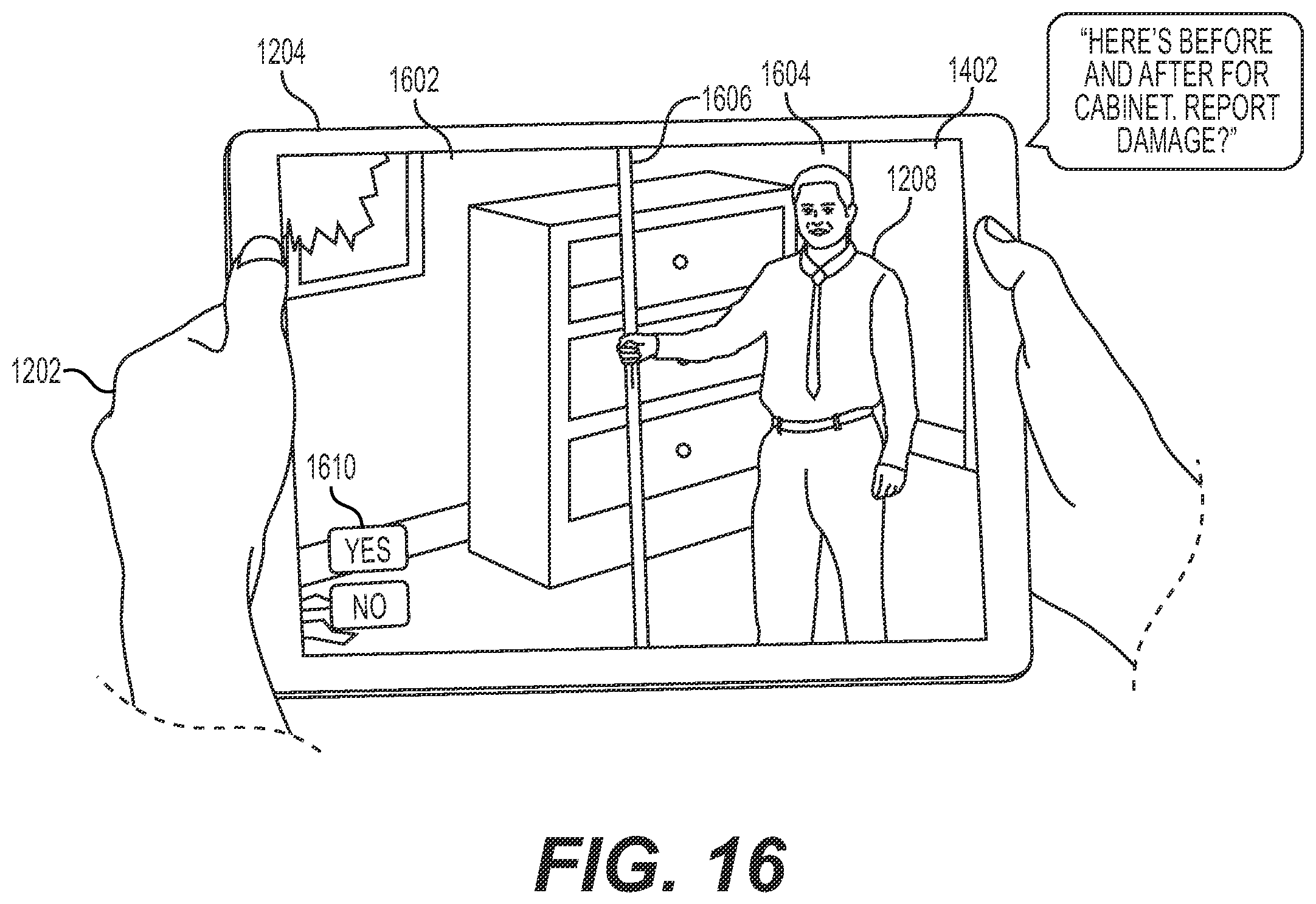 Patent US12142039 Figure 16 – Interactive insurance inventory and claim generation