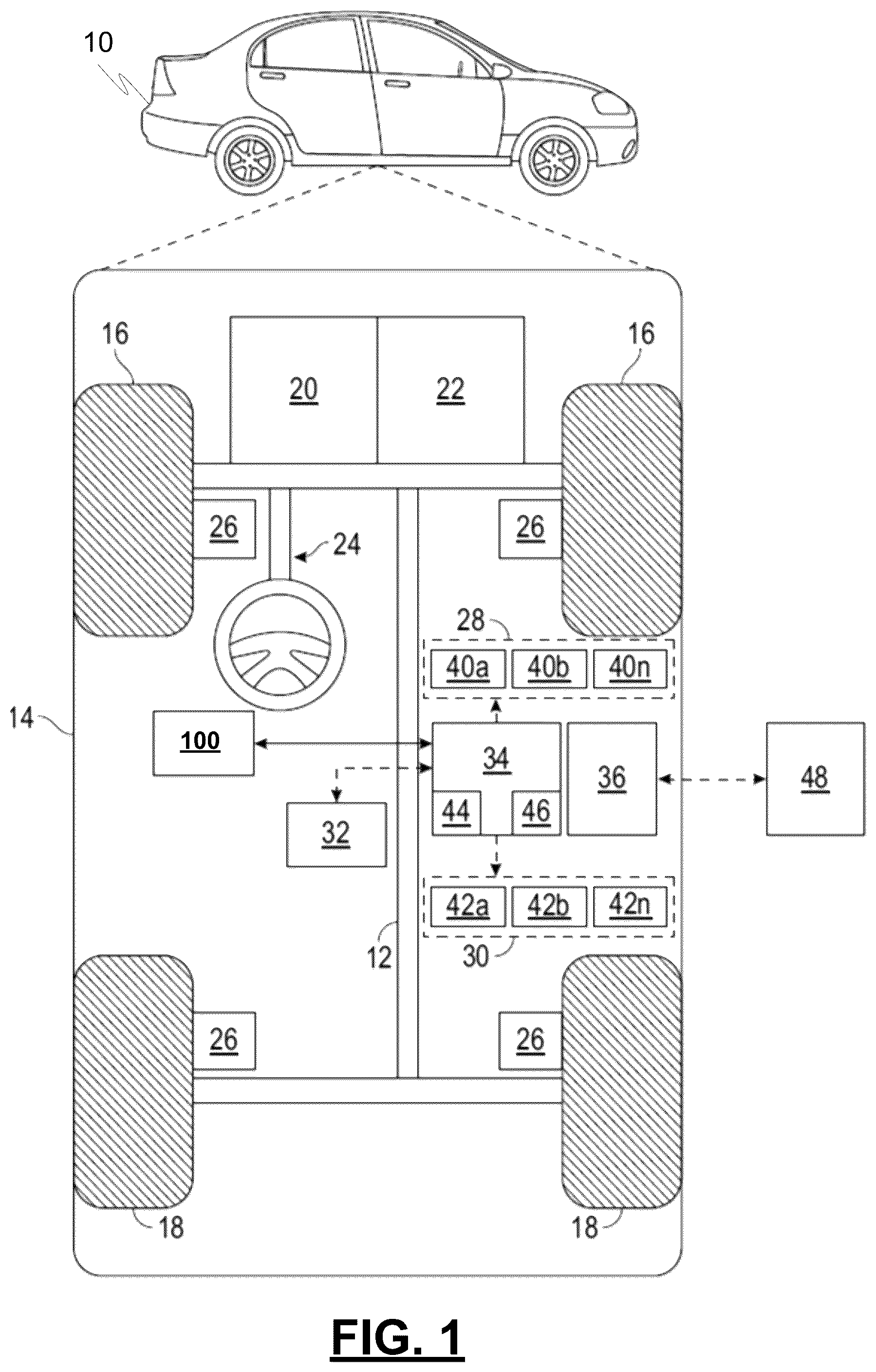 Patent US12142059 Figure 1 – System and method for dynamic dimensioning of vehicle and trailer from shadow profiling
